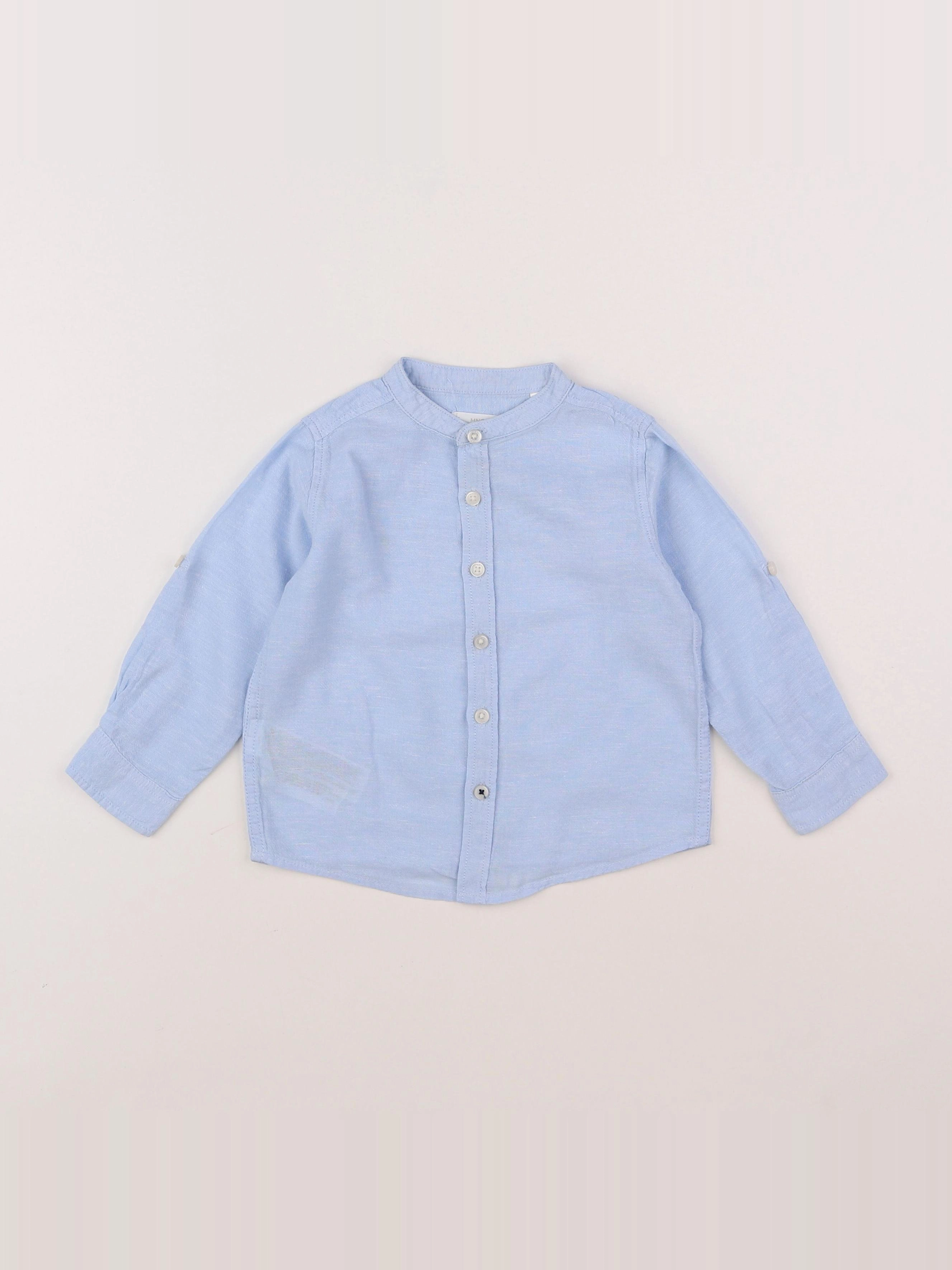 Mango - chemise bleu - 18 mois à 2 ans