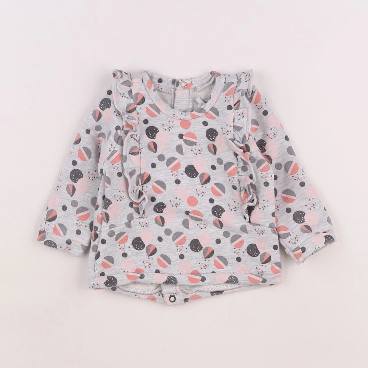 IKKS - sweat gris - 6 mois