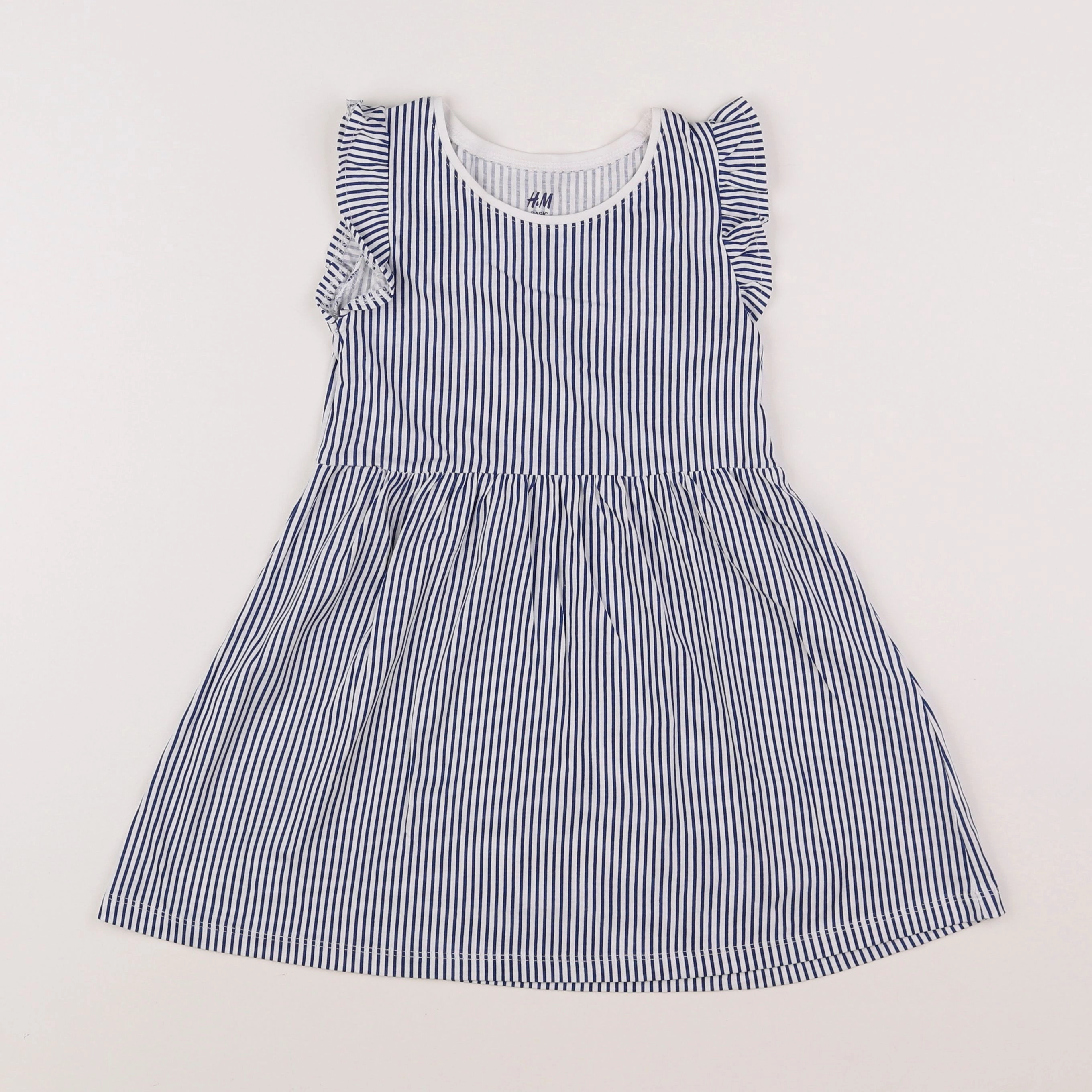 H&M - robe bleu - 2/4 ans