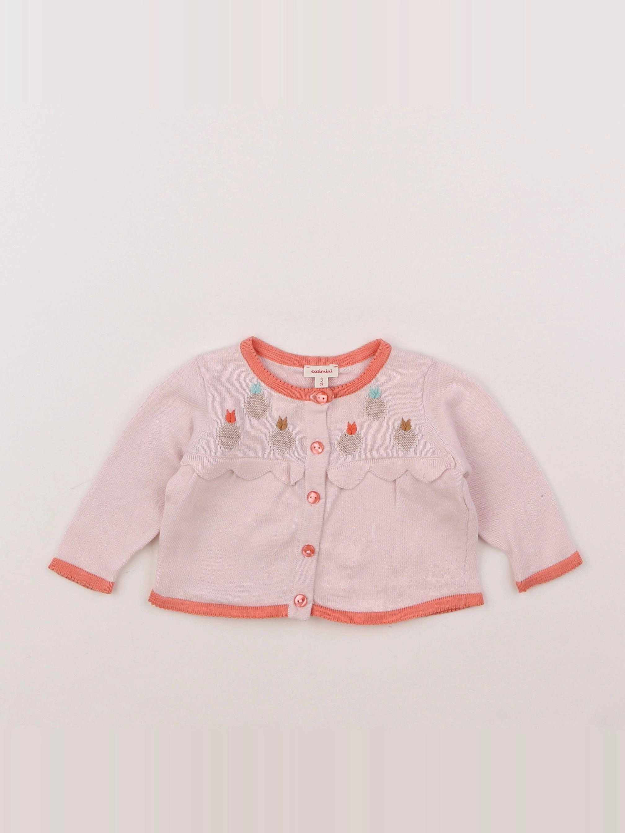 Catimini - gilet rose - 3 mois
