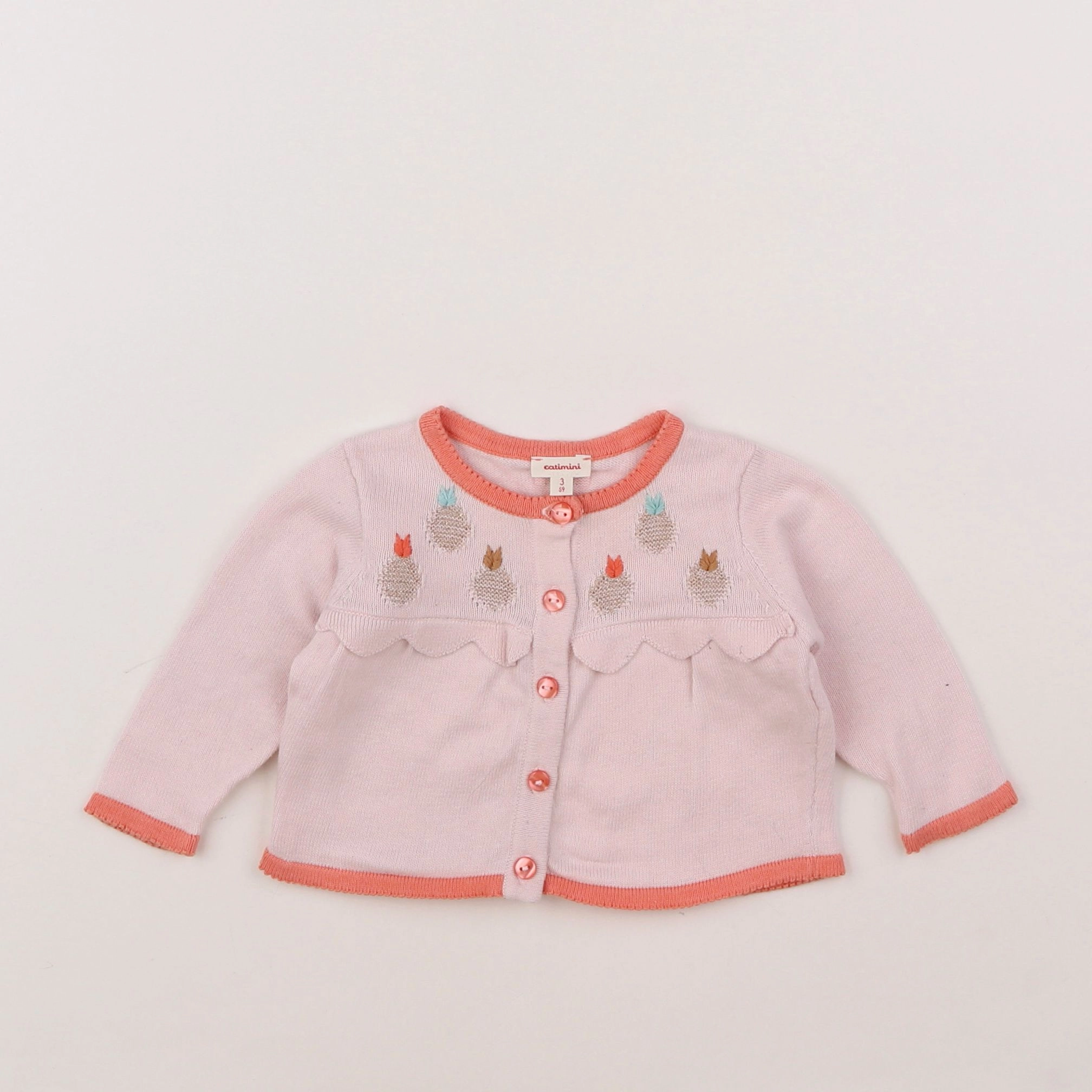 Catimini - gilet rose - 3 mois