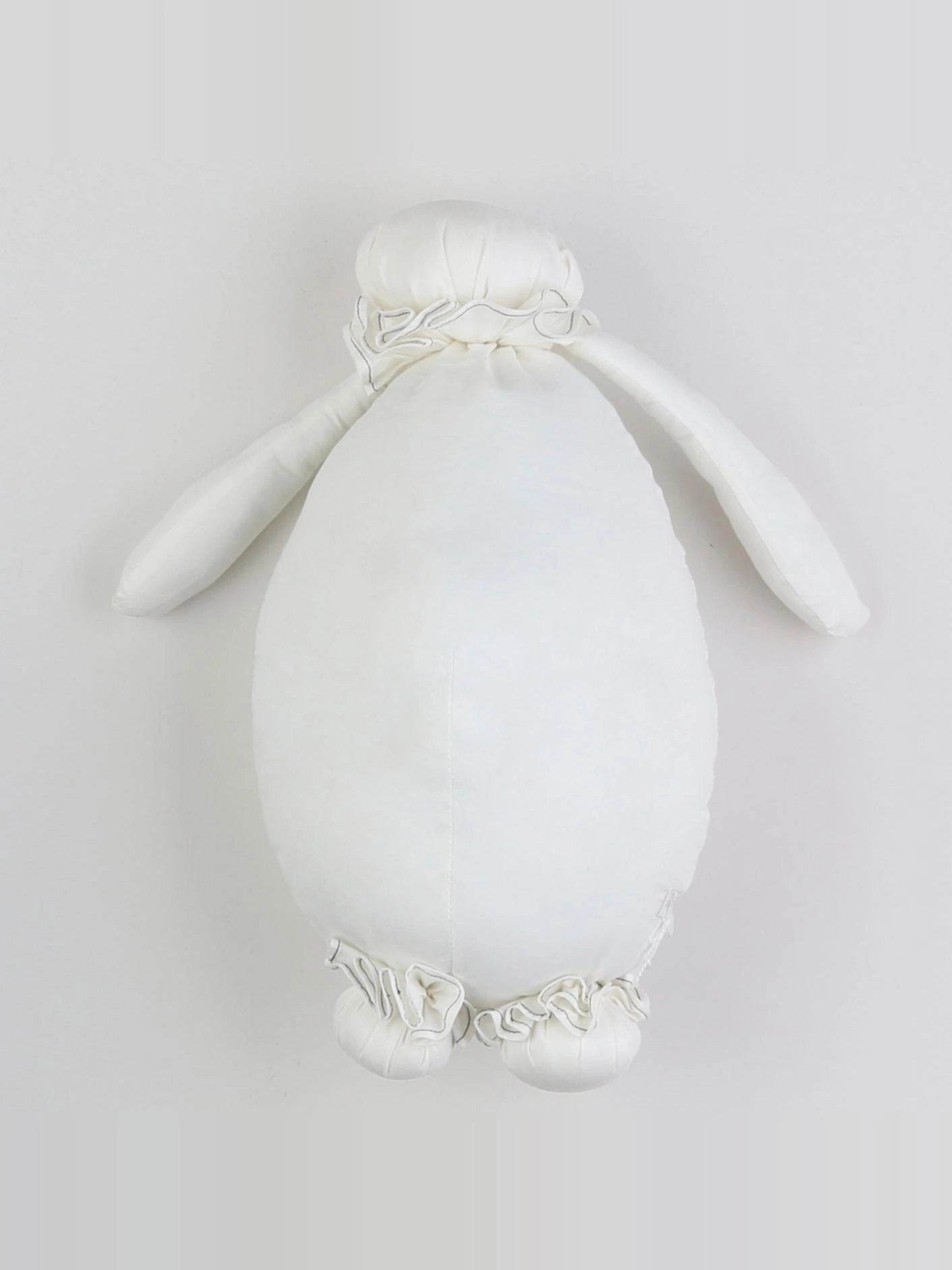 Pigmée - poupée blanche collerette fils gris - 38 cm