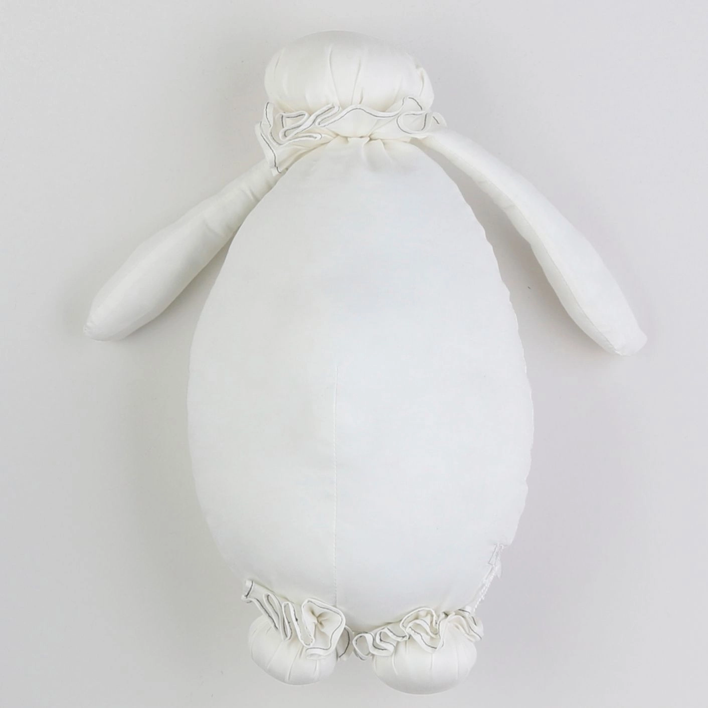 Pigmée - poupée blanche collerette fils gris - 38 cm