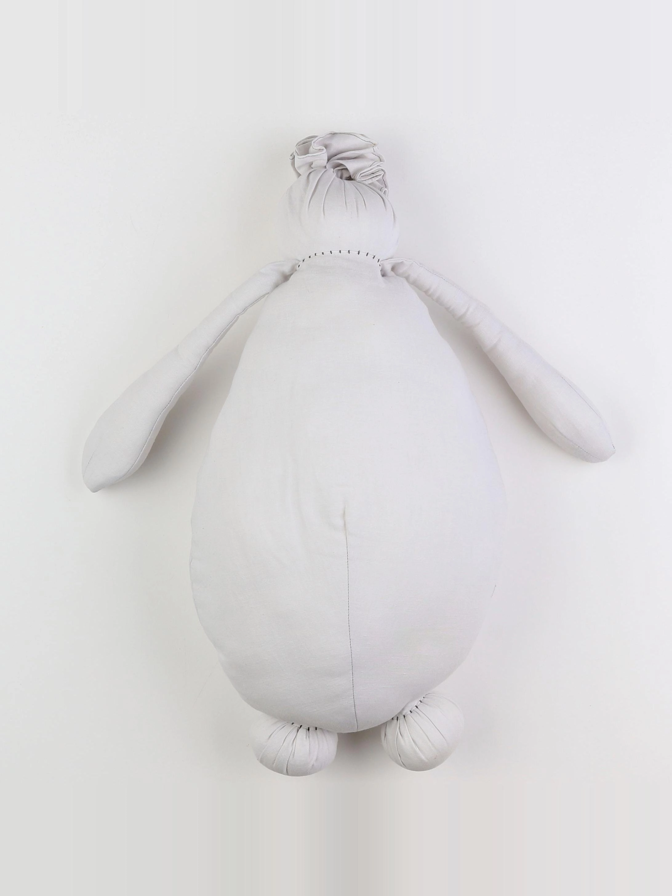 Pigmée - poupée grise lin hair fil gris - 50 cm