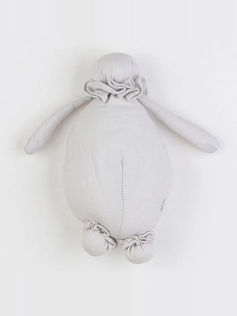 Pigmée - poupée grise lin collerette - 20 cm