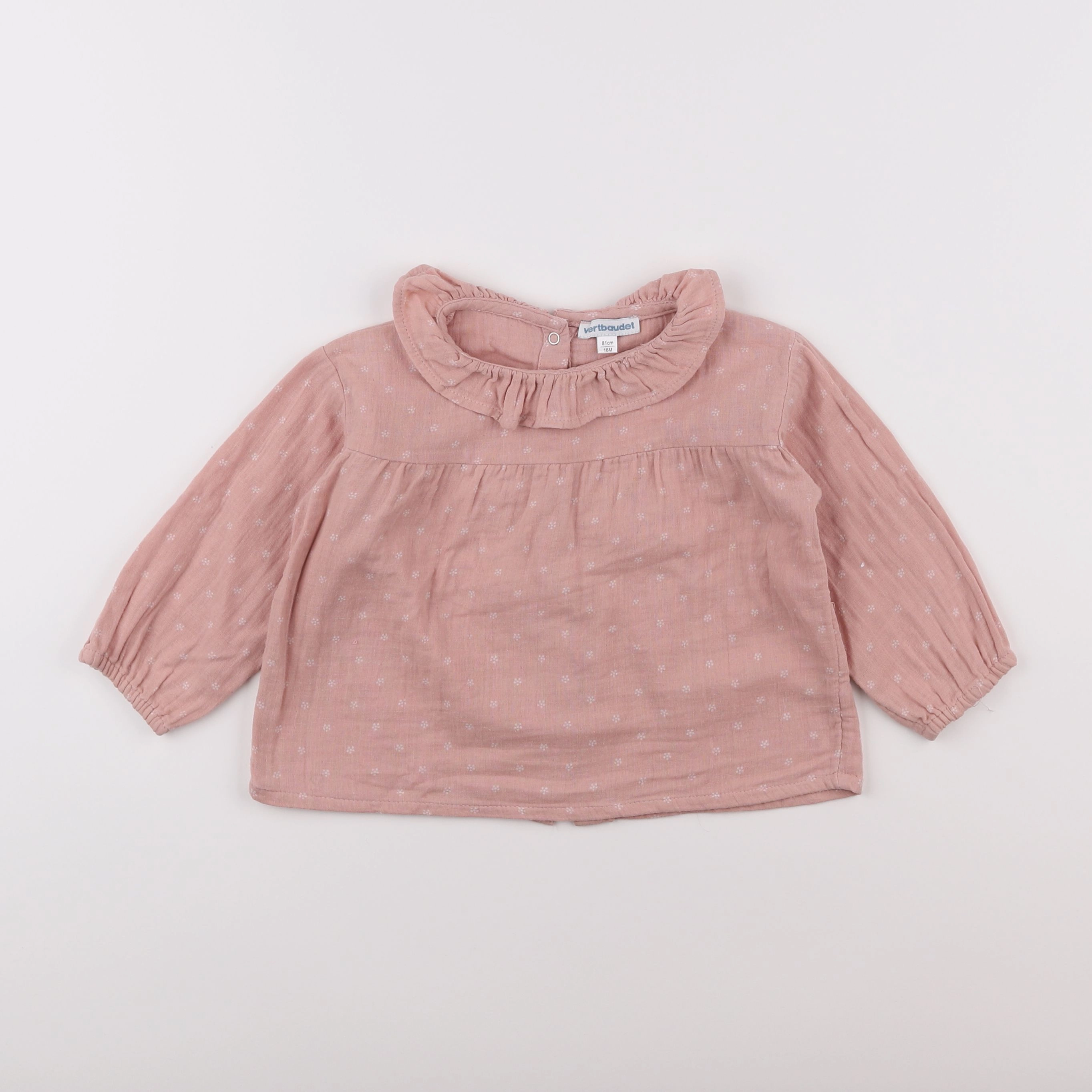 Vertbaudet - blouse rose - 18 mois