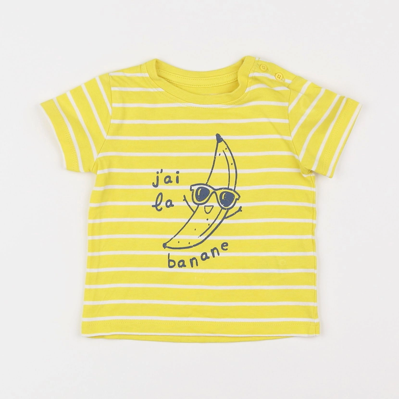 Vertbaudet - tee-shirt jaune - 6 mois