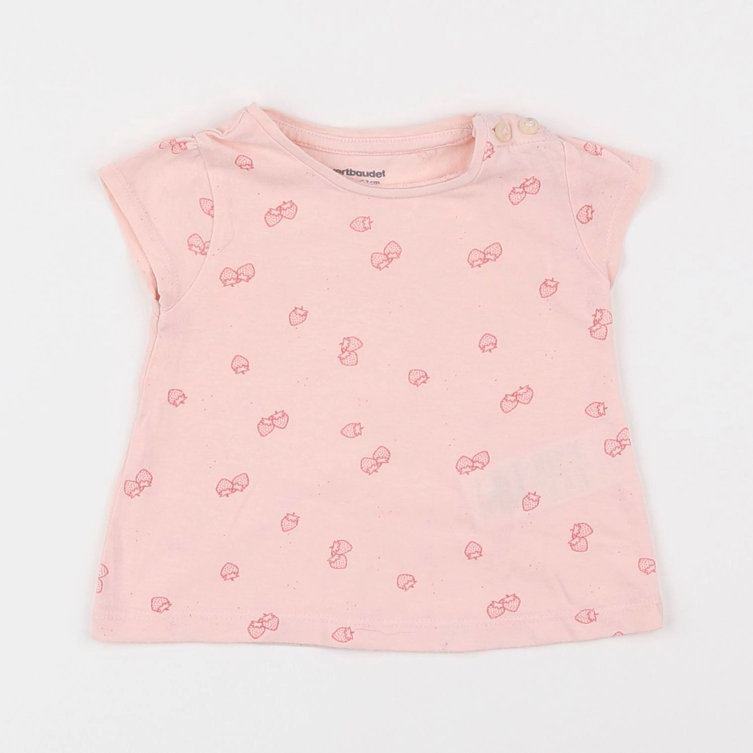Vertbaudet - tee-shirt rose - 3 mois