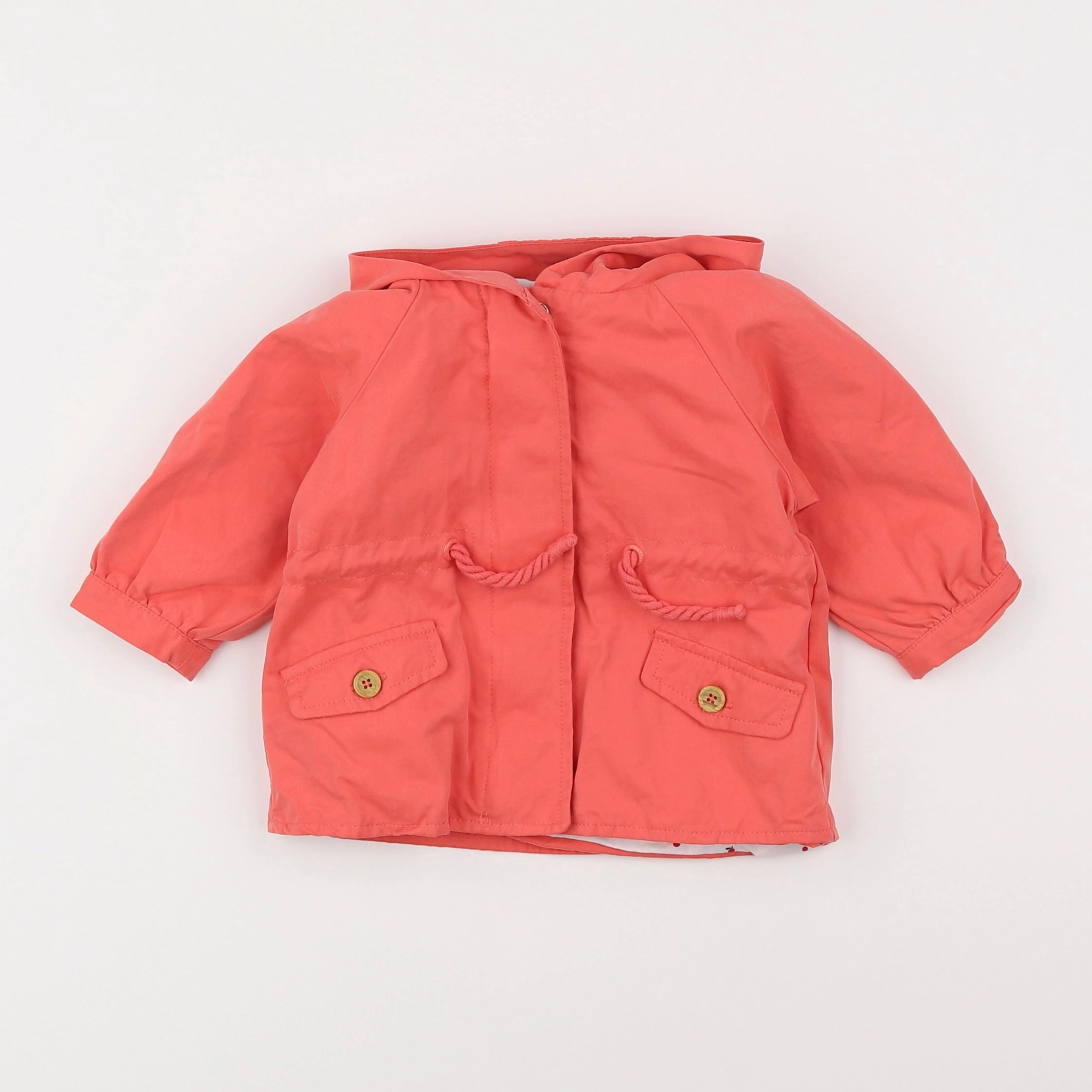 Vertbaudet - imperméable rose, orange - 9 mois