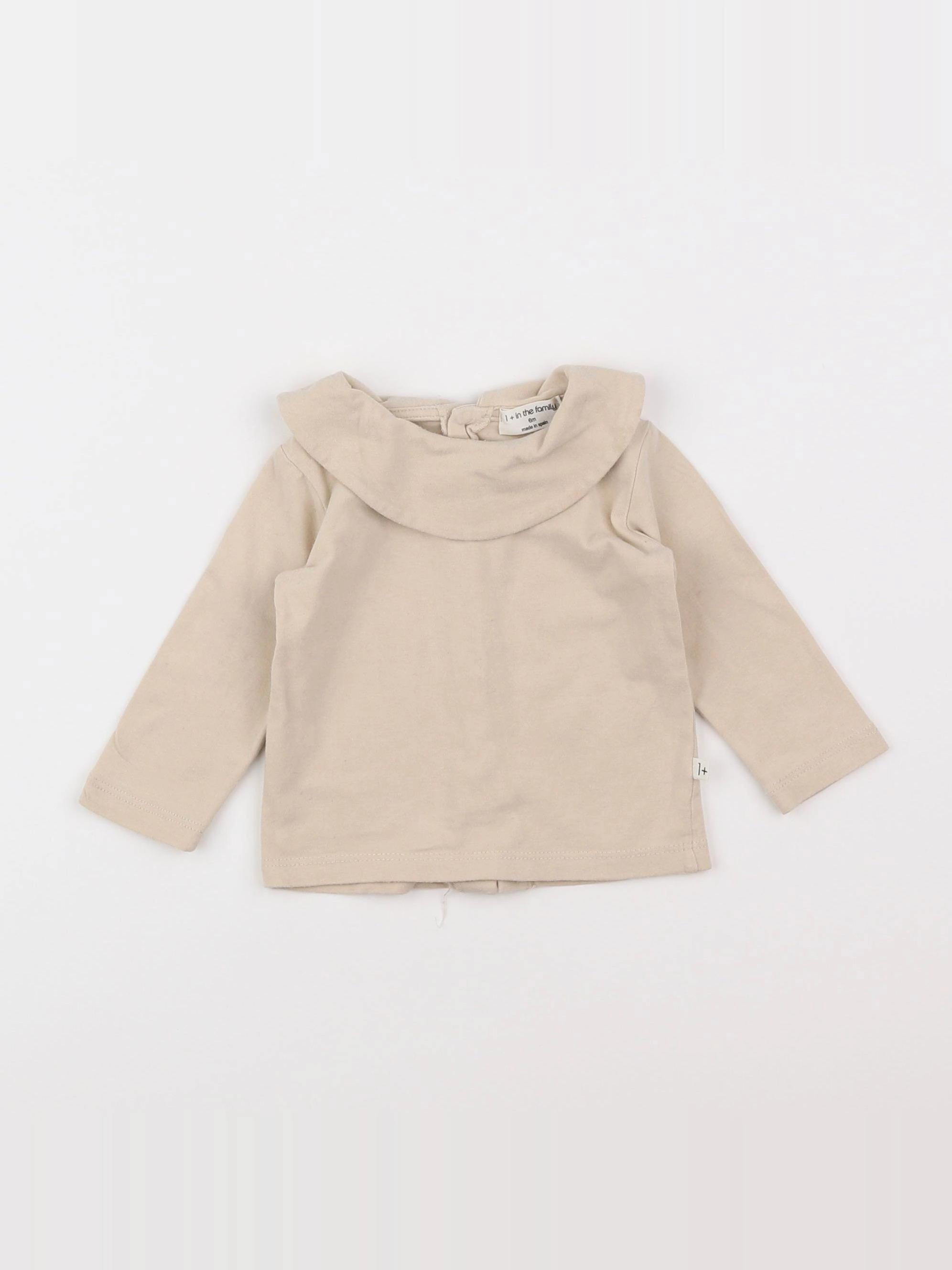 1+ In the family - tee-shirt marron - 6 mois
