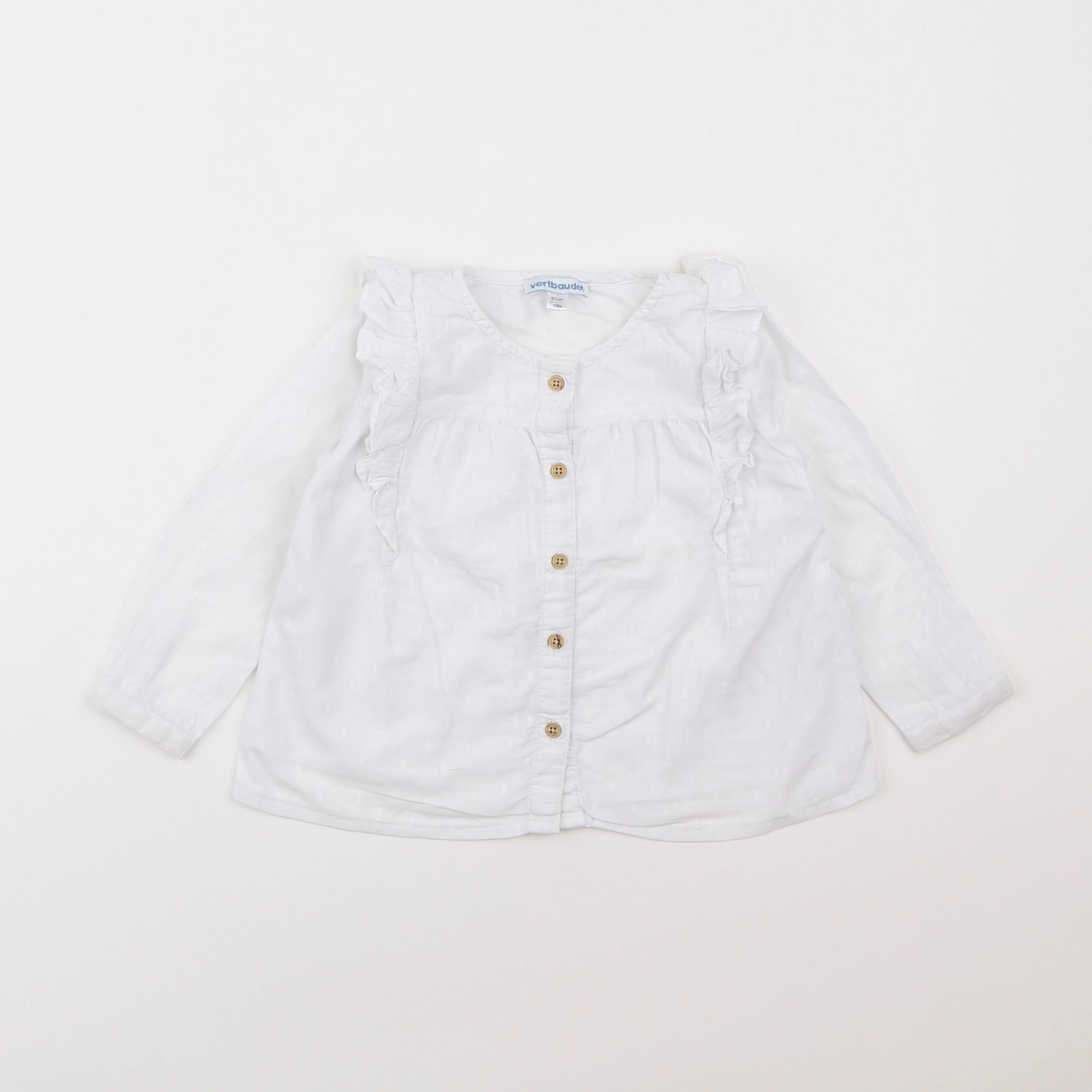Vertbaudet - blouse blanc - 18 mois