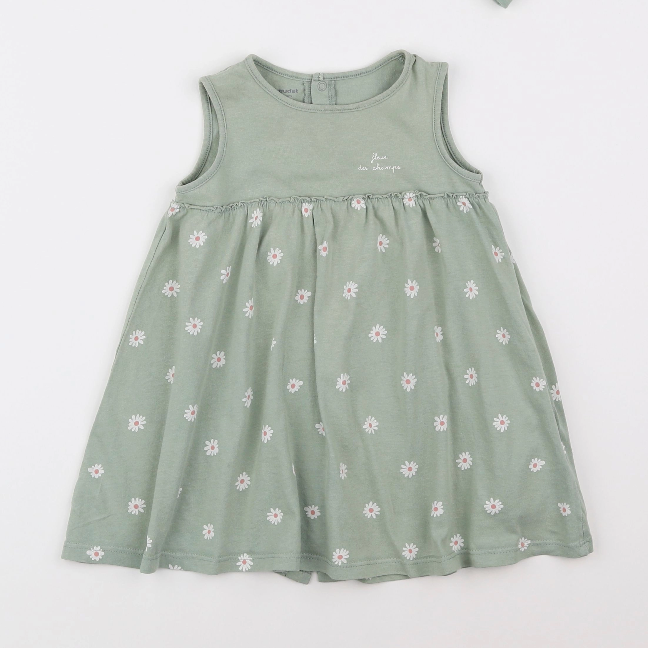 Vertbaudet - robe vert - 18 mois