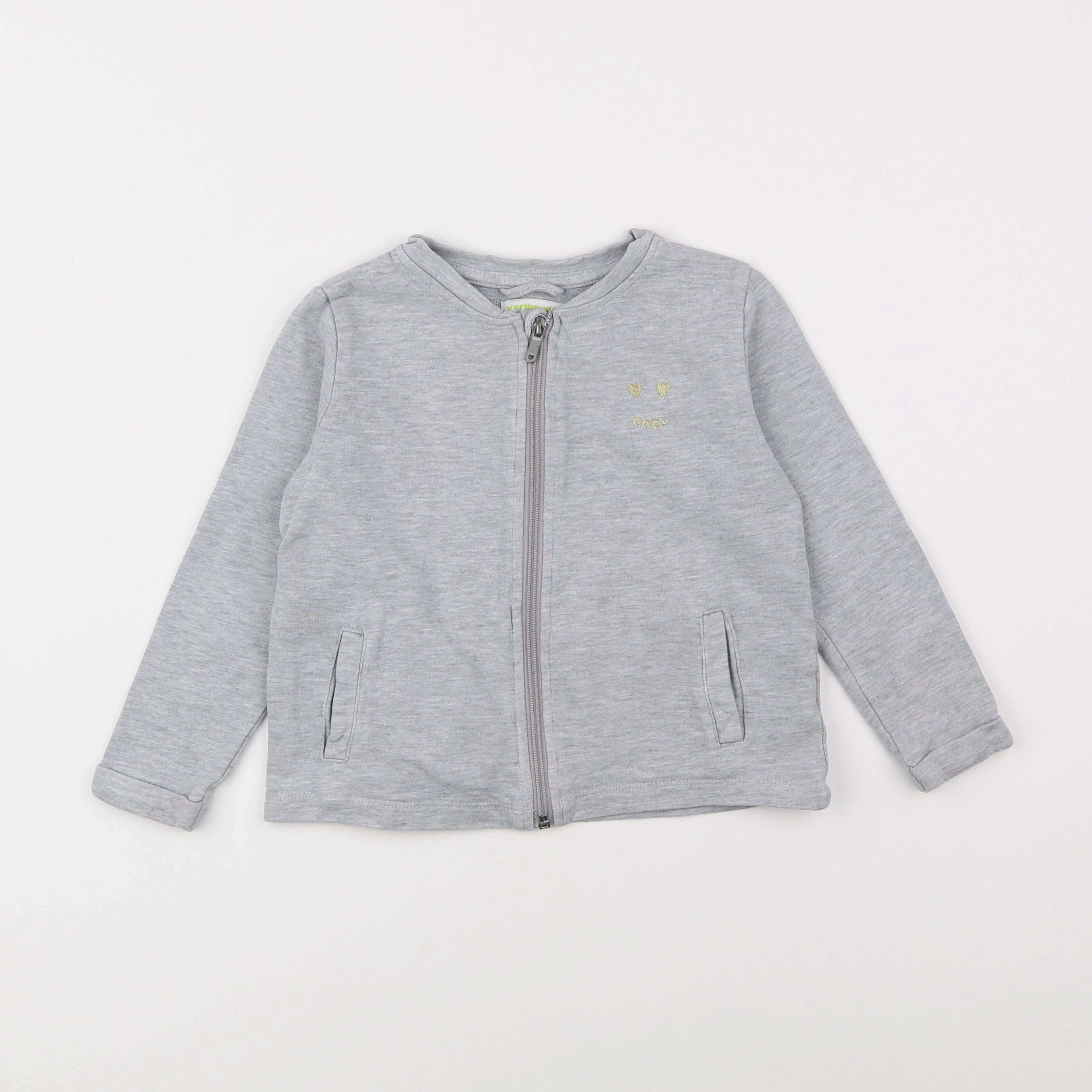 Vertbaudet - sweat gris - 5 ans