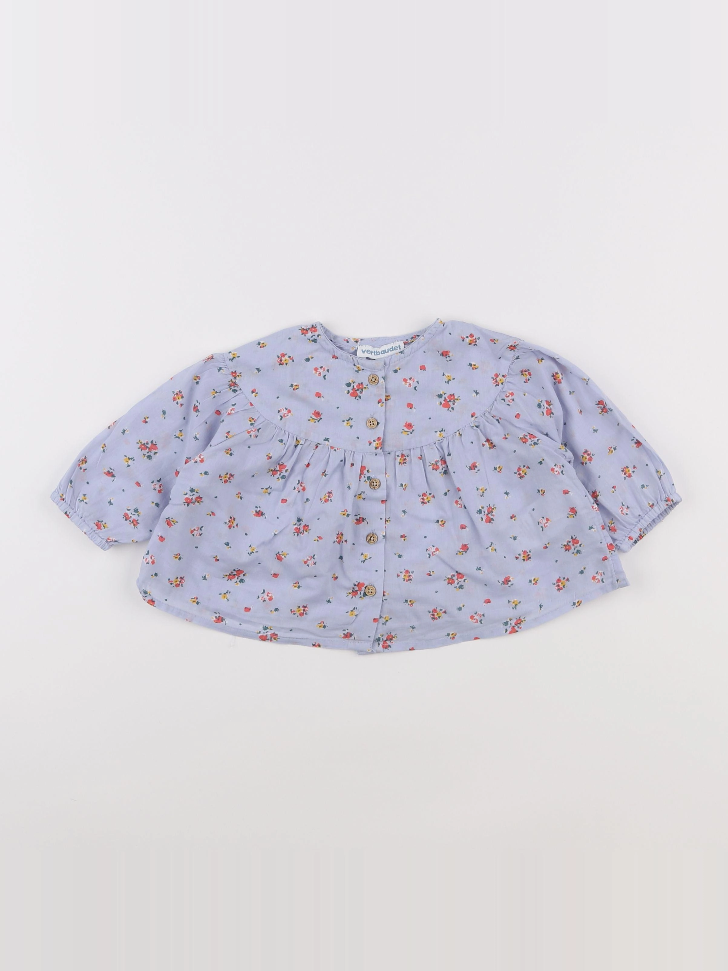Vertbaudet - blouse bleu - 6 mois