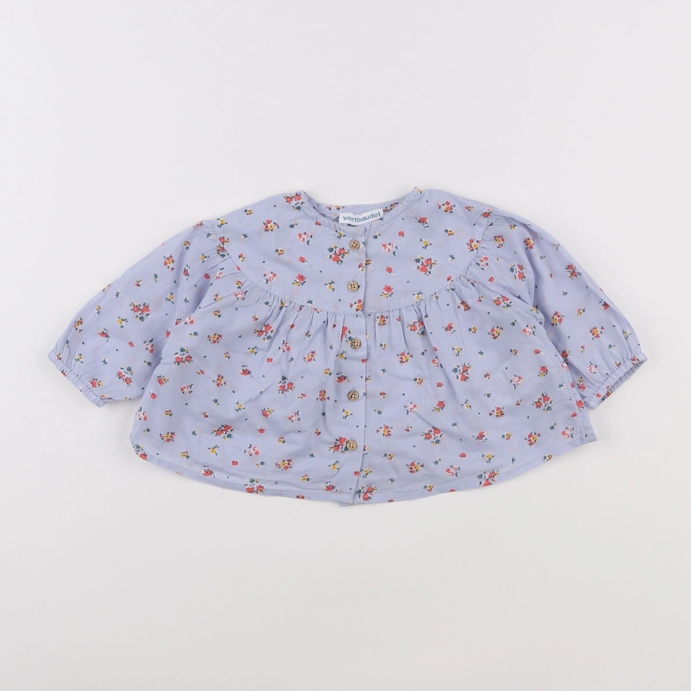 Vertbaudet - blouse bleu - 6 mois
