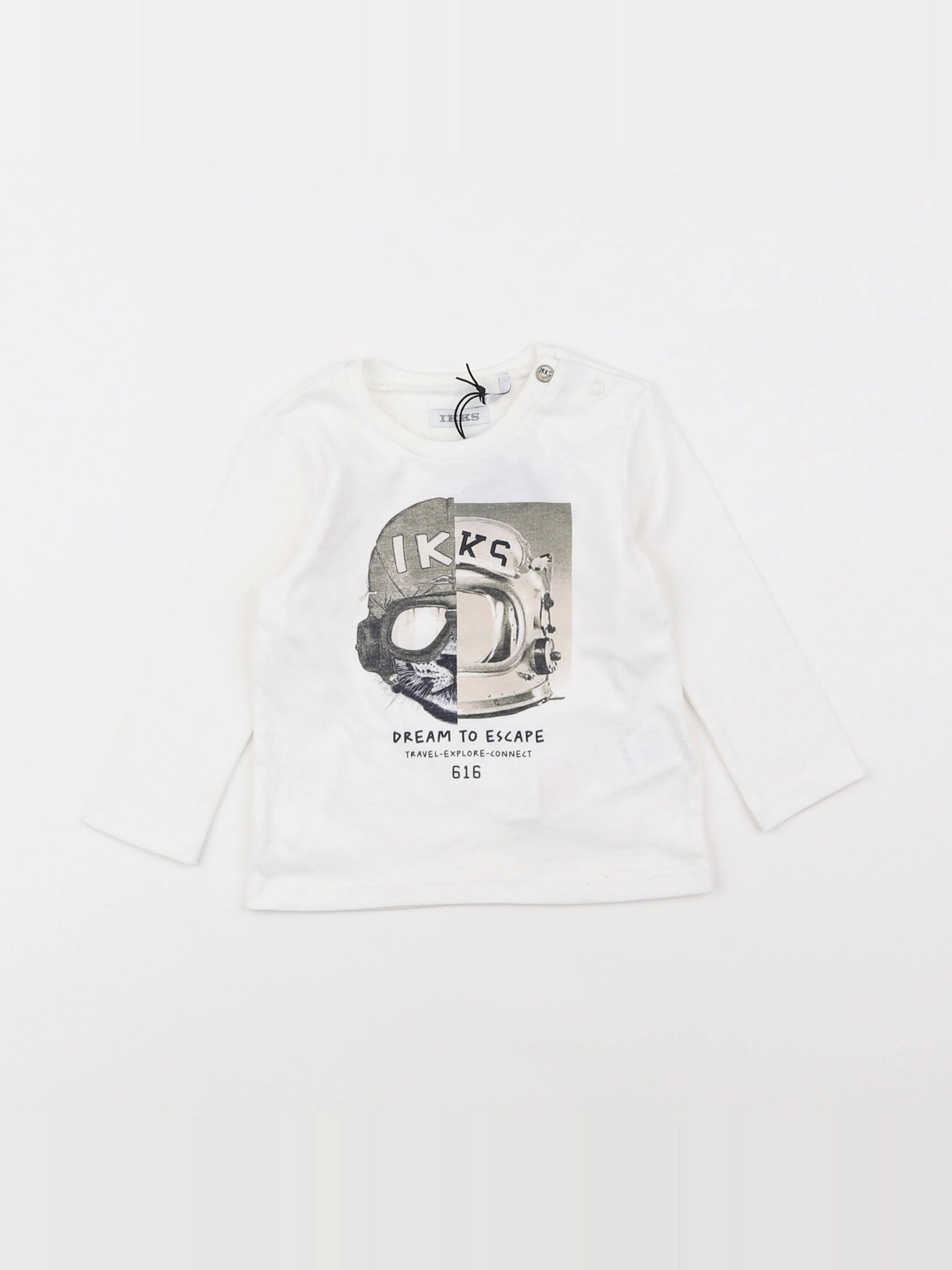 IKKS - tee-shirt blanc - 6 mois
