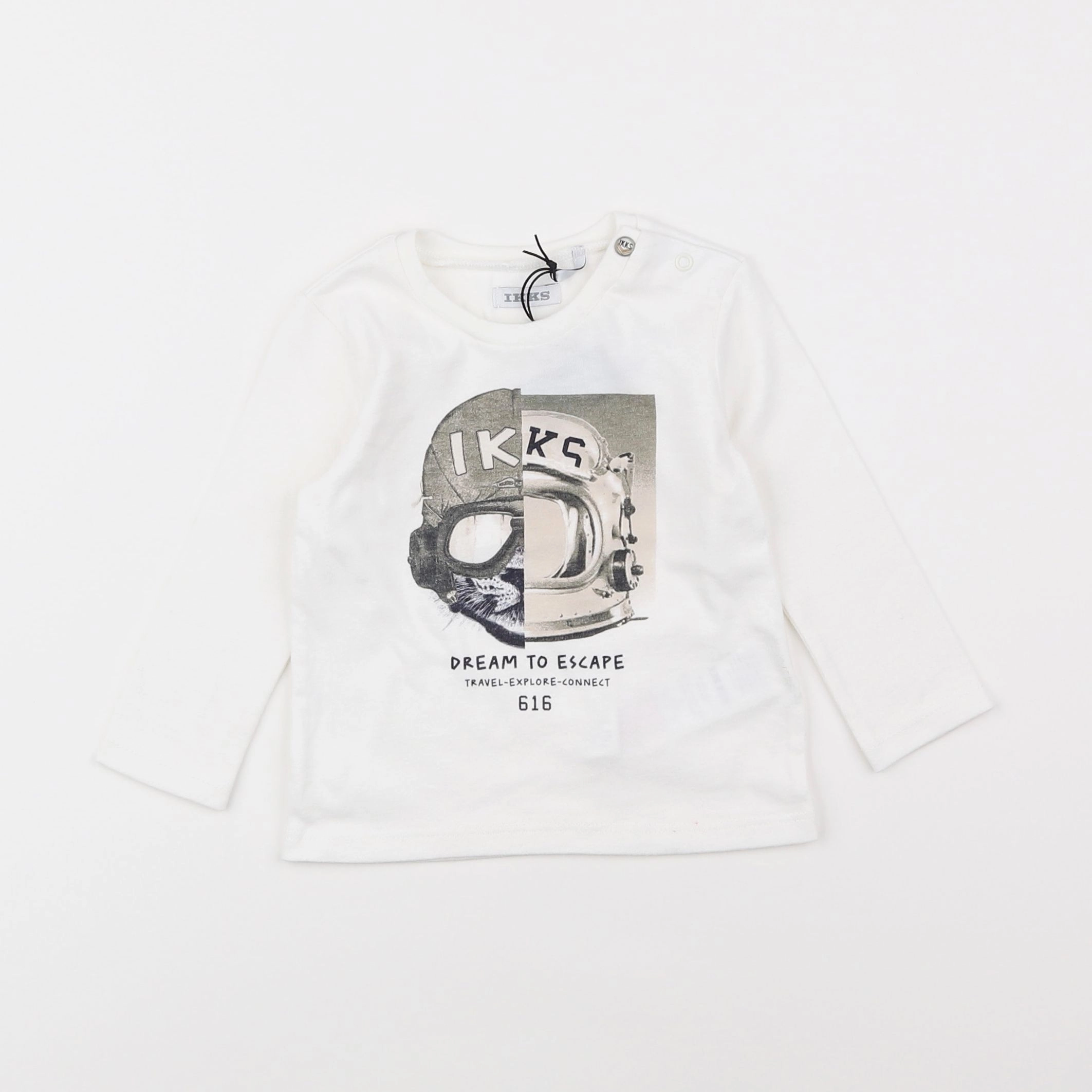 IKKS - tee-shirt blanc - 6 mois