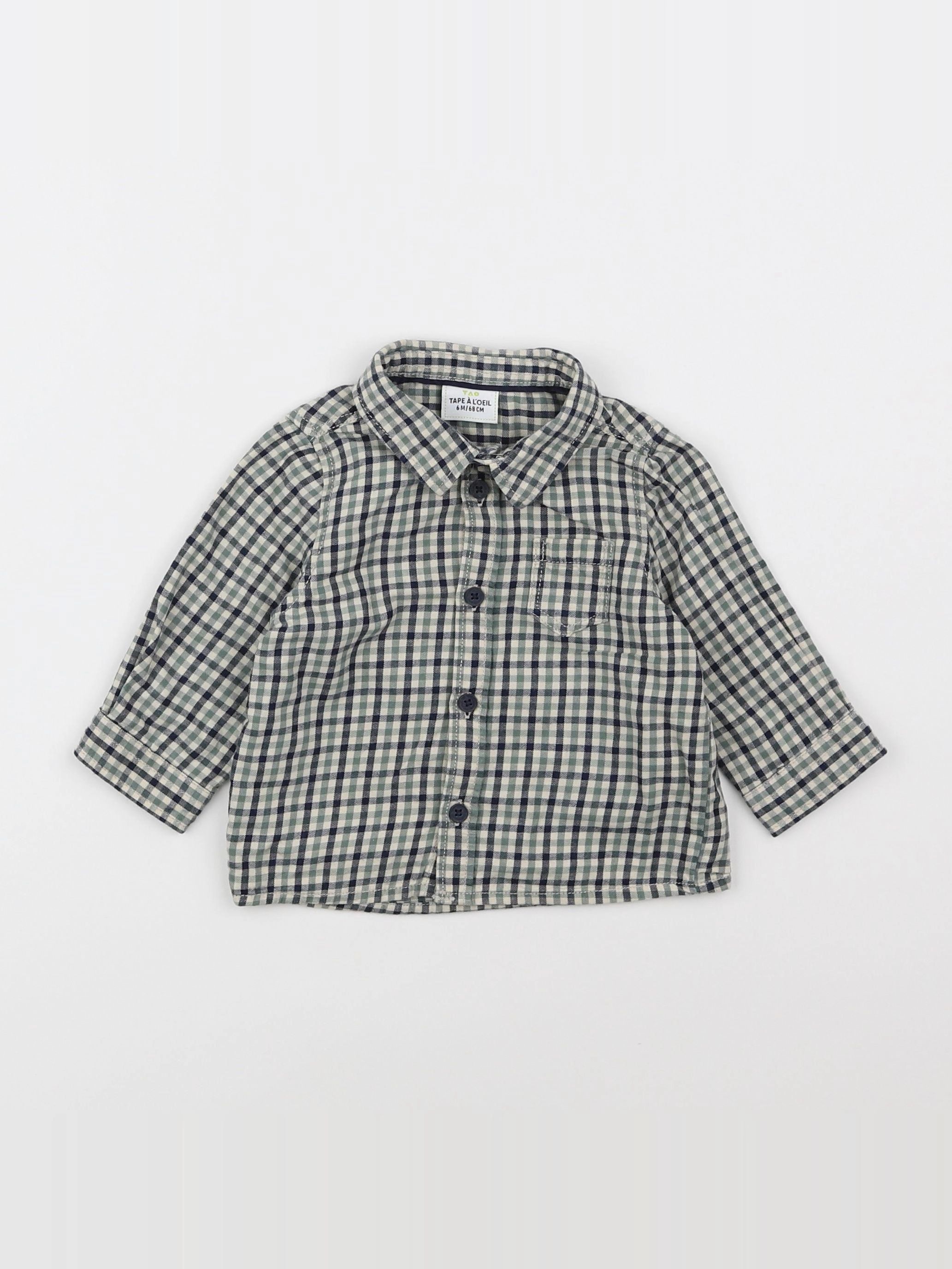 Tape à l'oeil - chemise vert - 6 mois