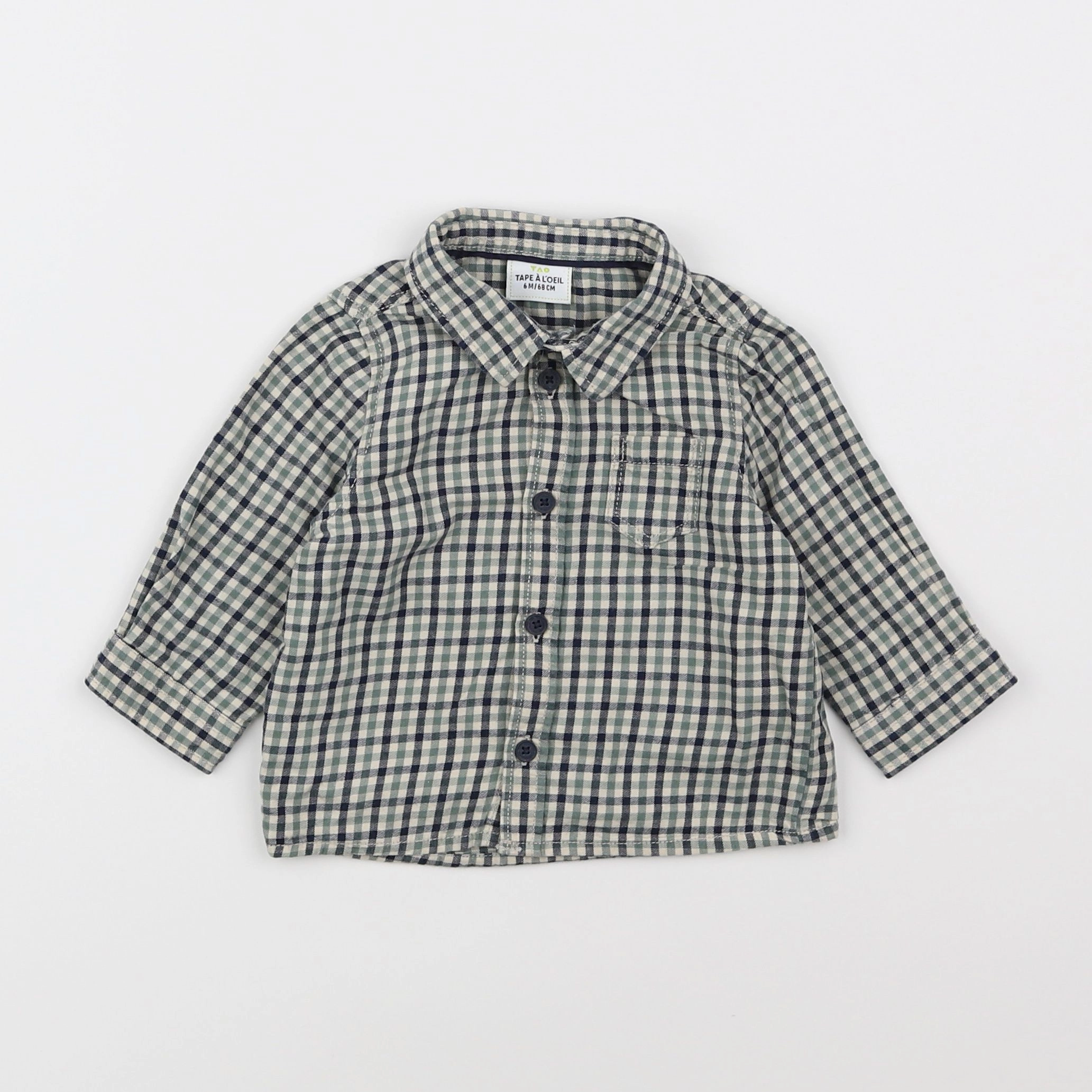 Tape à l'oeil - chemise vert - 6 mois