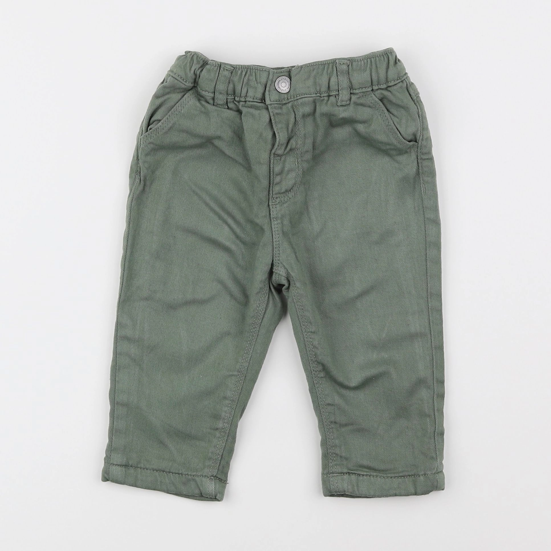 Tape à l'oeil - pantalon doublé vert - 6 mois