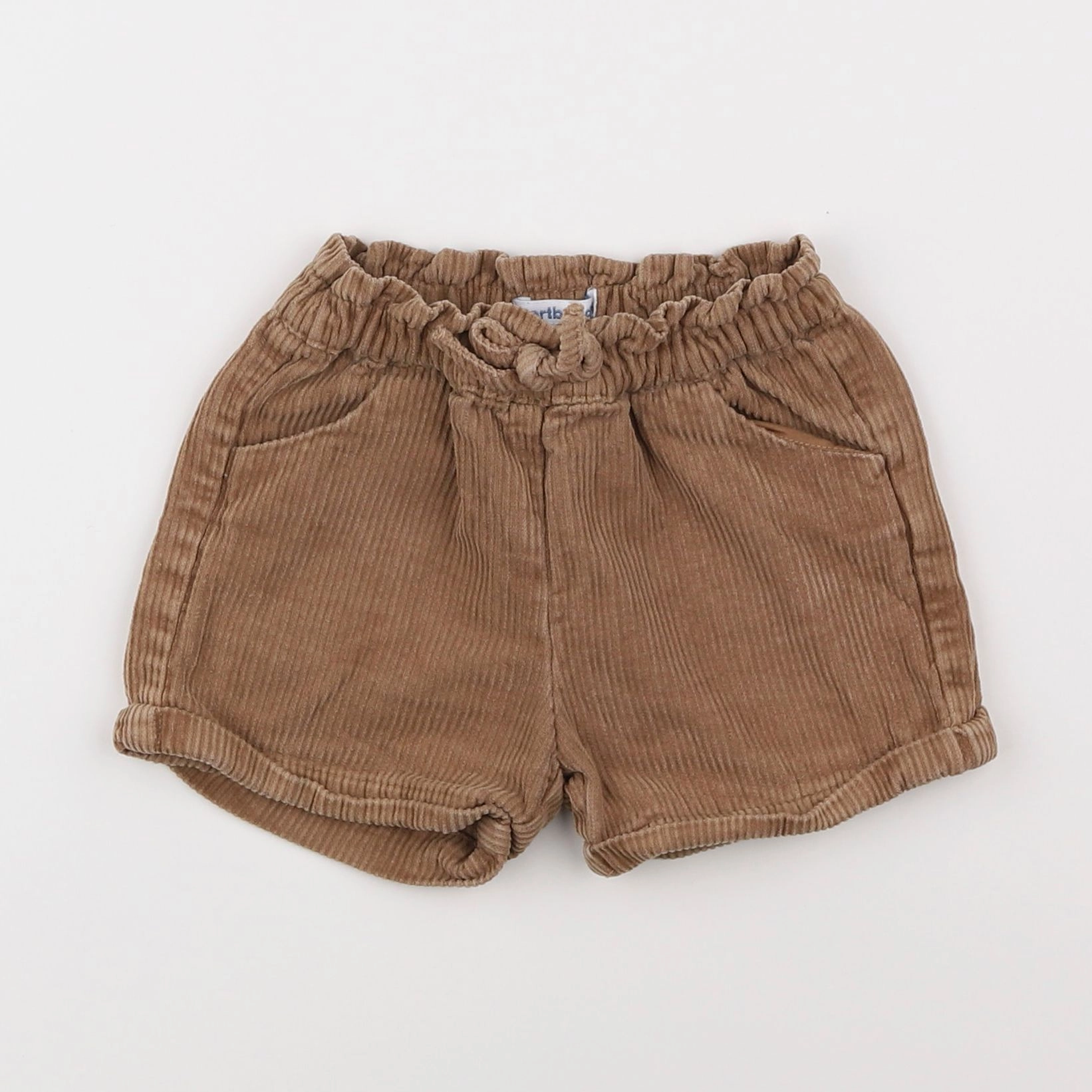 Vertbaudet - short marron - 18 mois