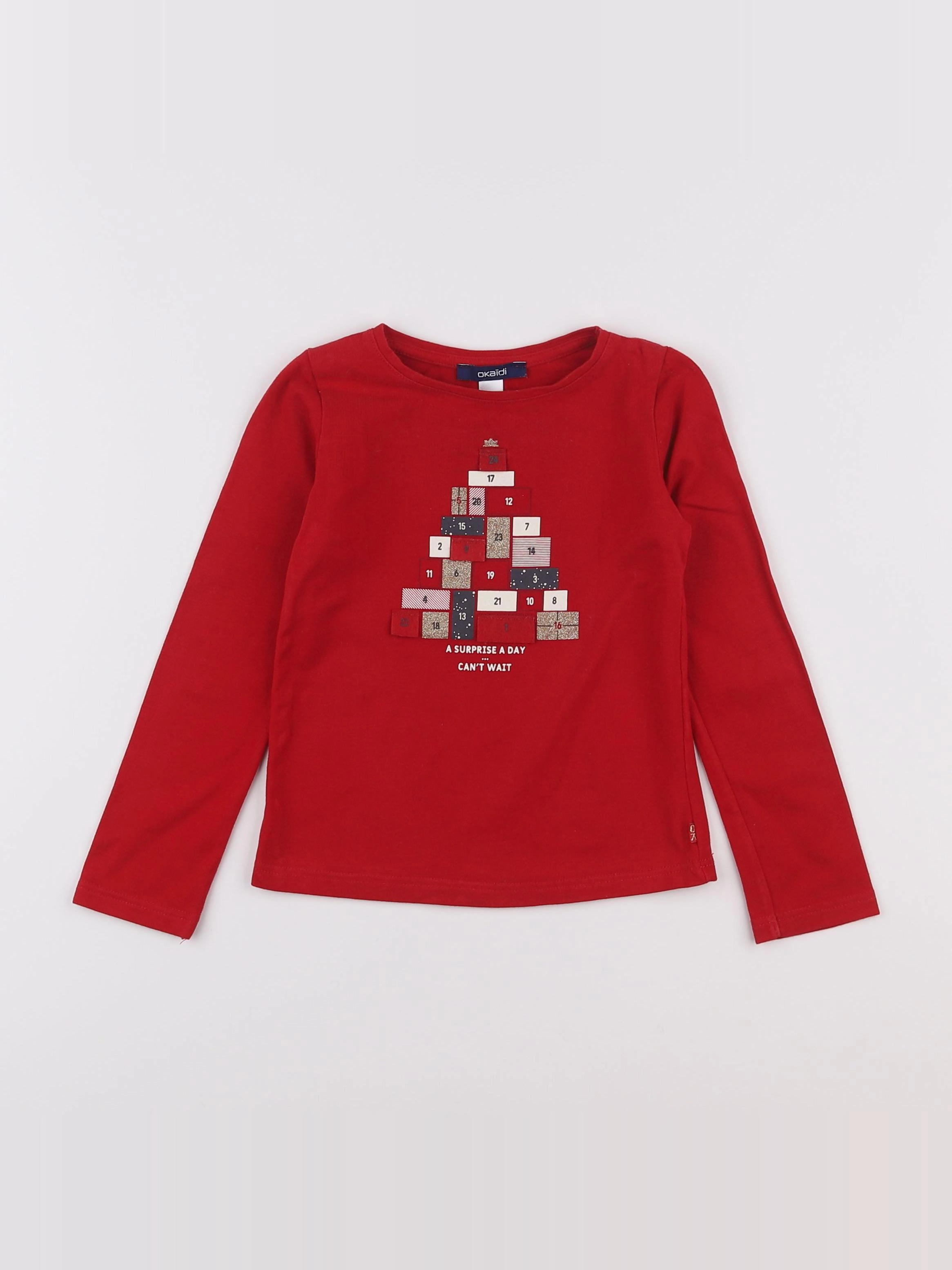 Okaidi - tee-shirt rouge - 3 ans