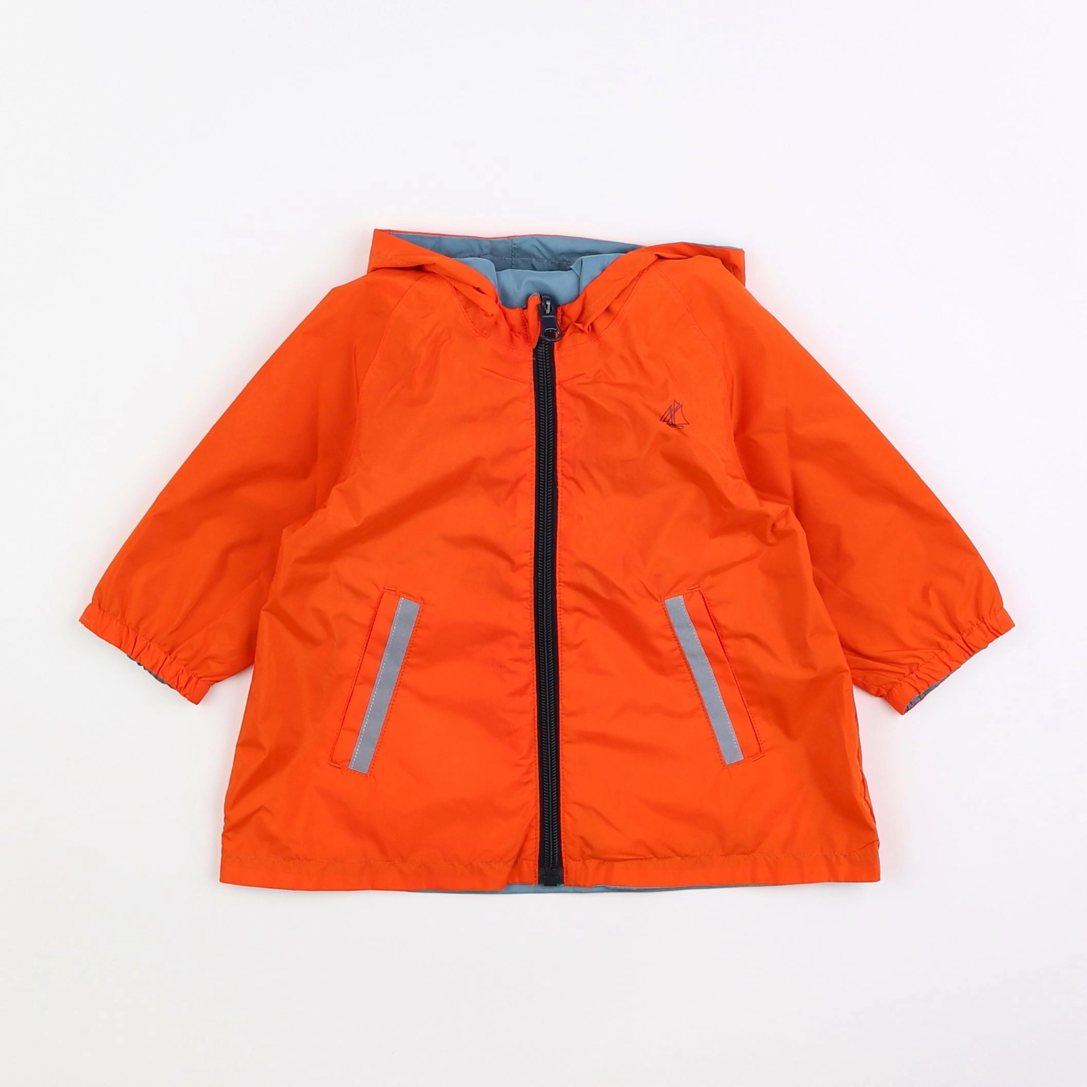 Petit Bateau - coupe-vent orange - 12 mois