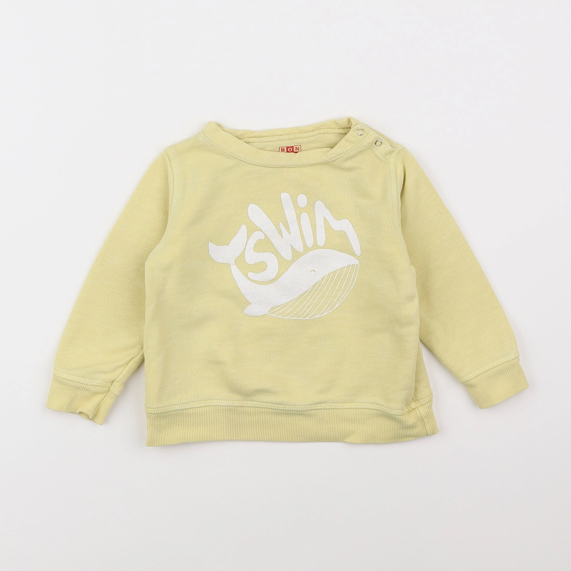 Bonton - sweat jaune - 2 ans