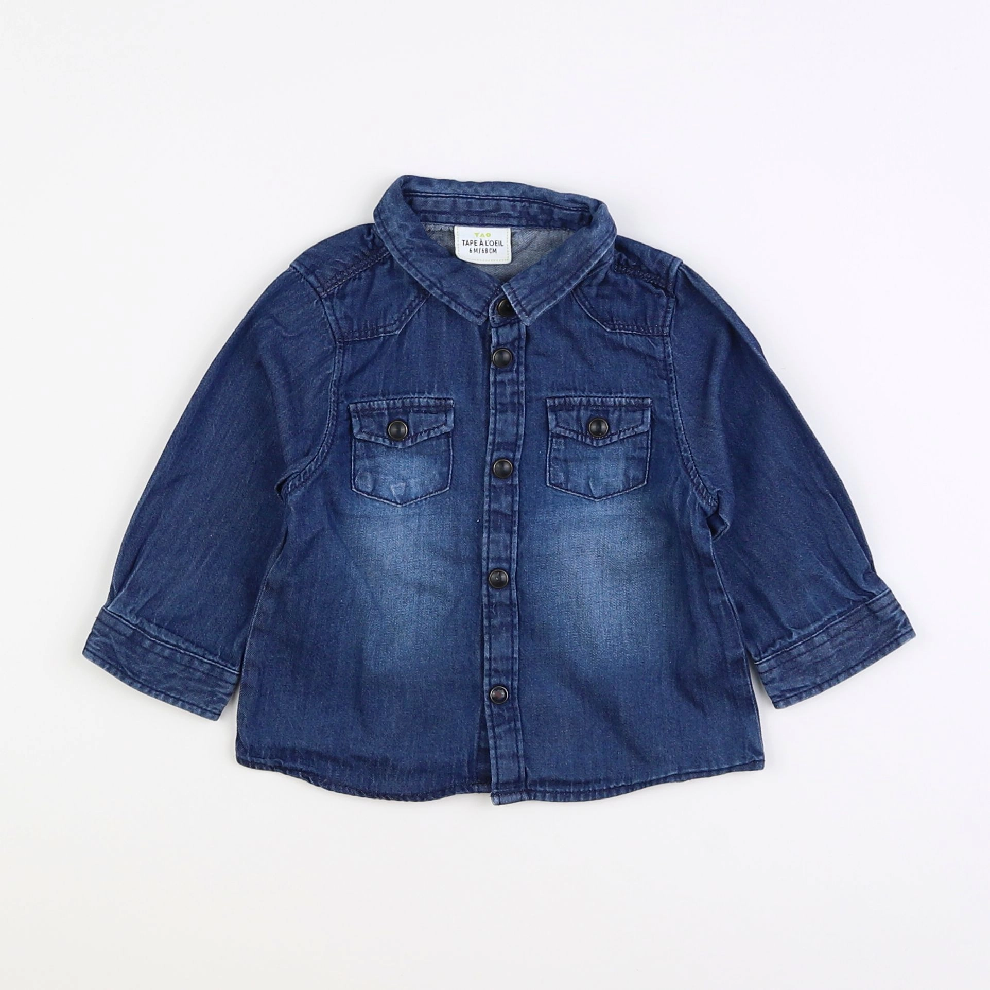 Tape à l'oeil - chemise bleu - 6 mois