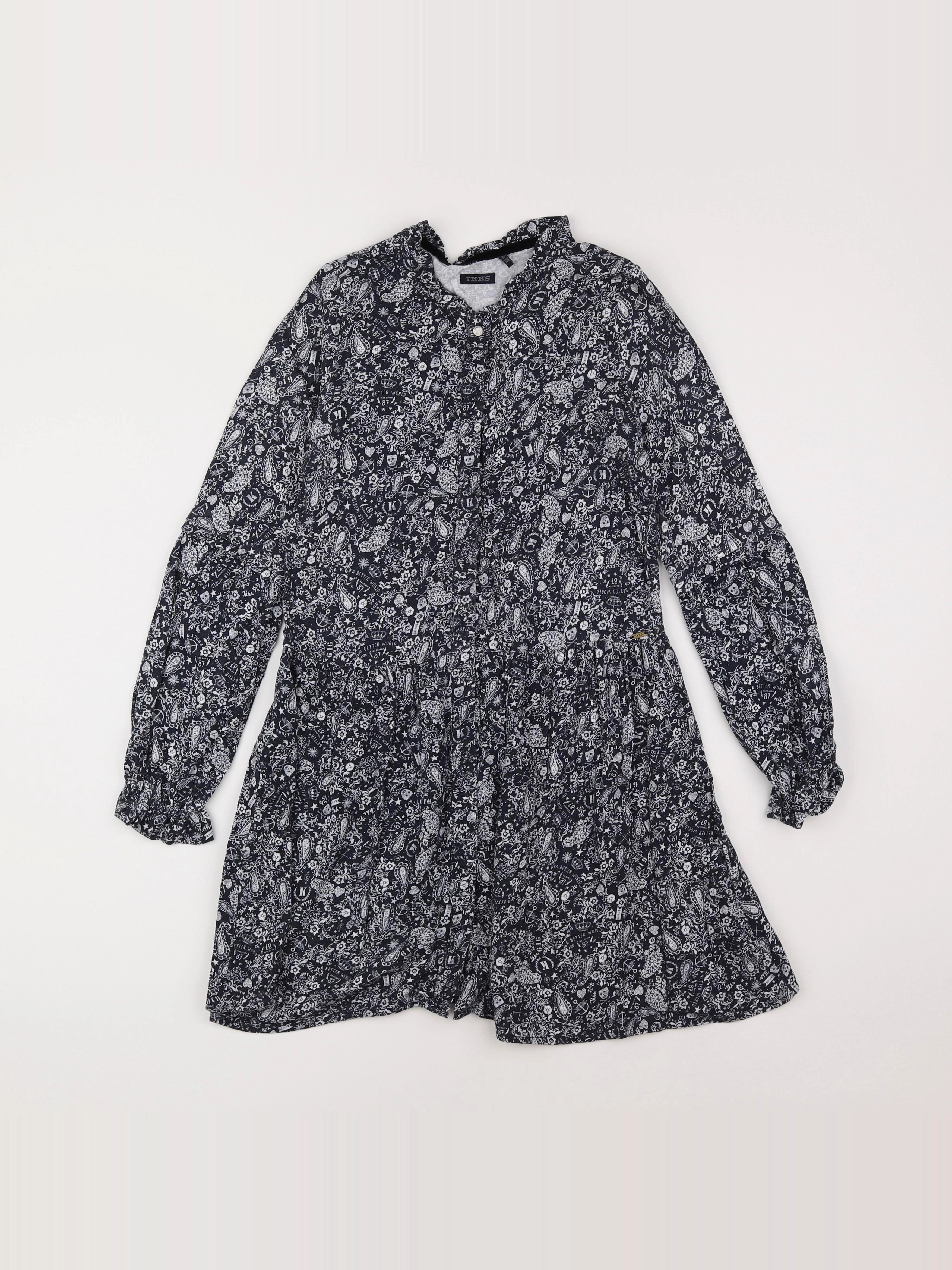 IKKS - robe bleu - 10 ans