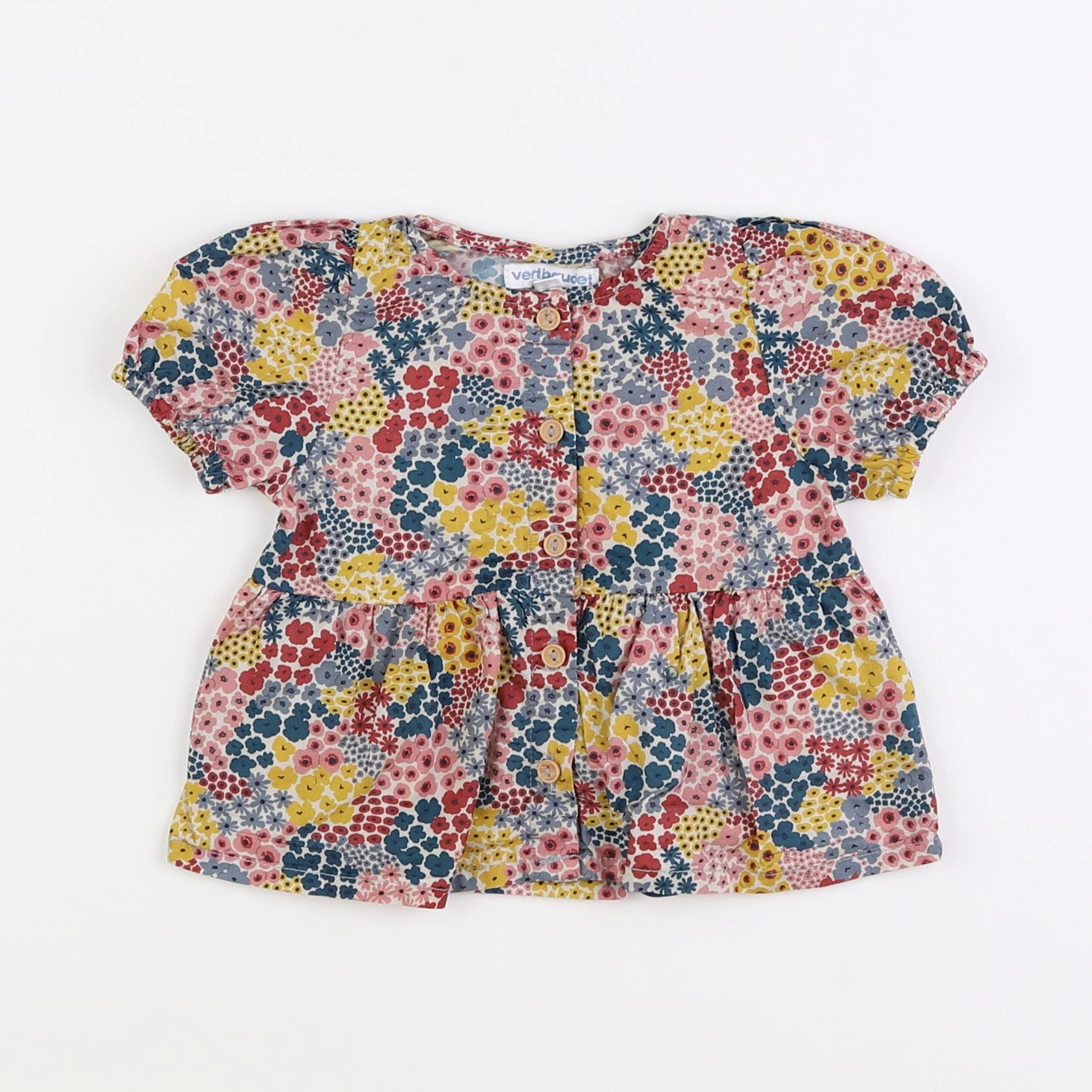 Vertbaudet - blouse multicolore - 6 mois