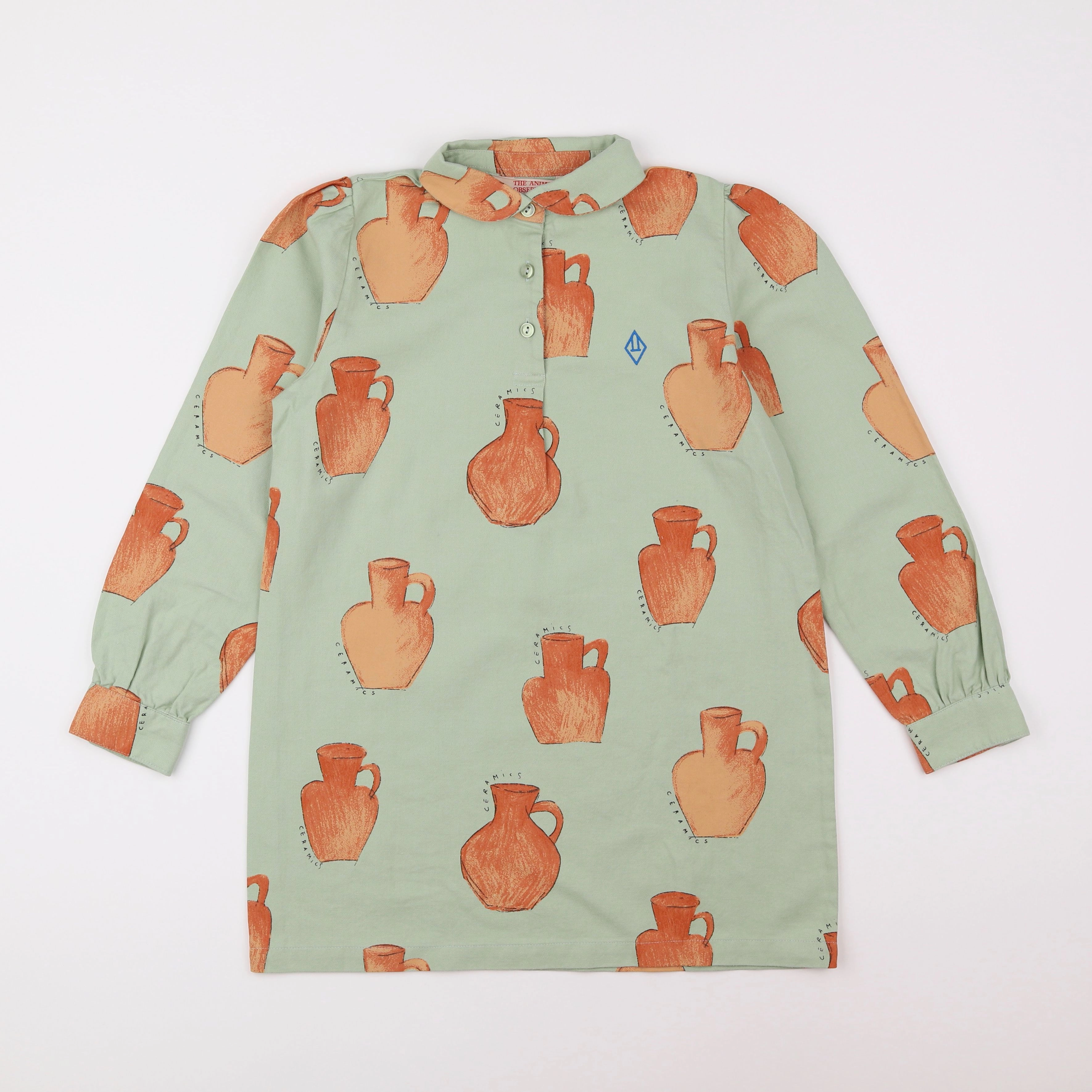 The animals observatory - robe courte vert, orange - 8 ans