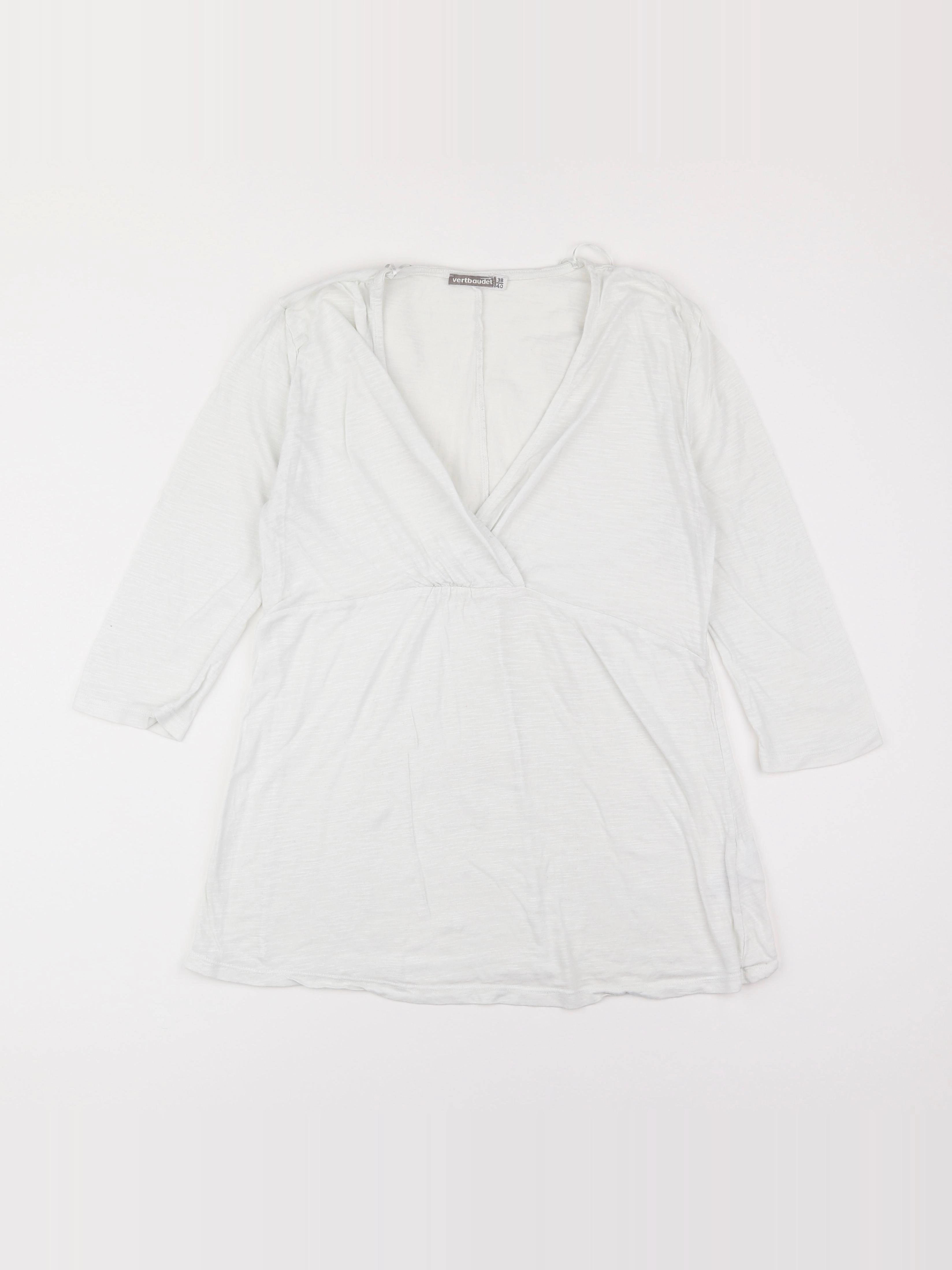 Vertbaudet - tee-shirt allaitement blanc - 38 à 40