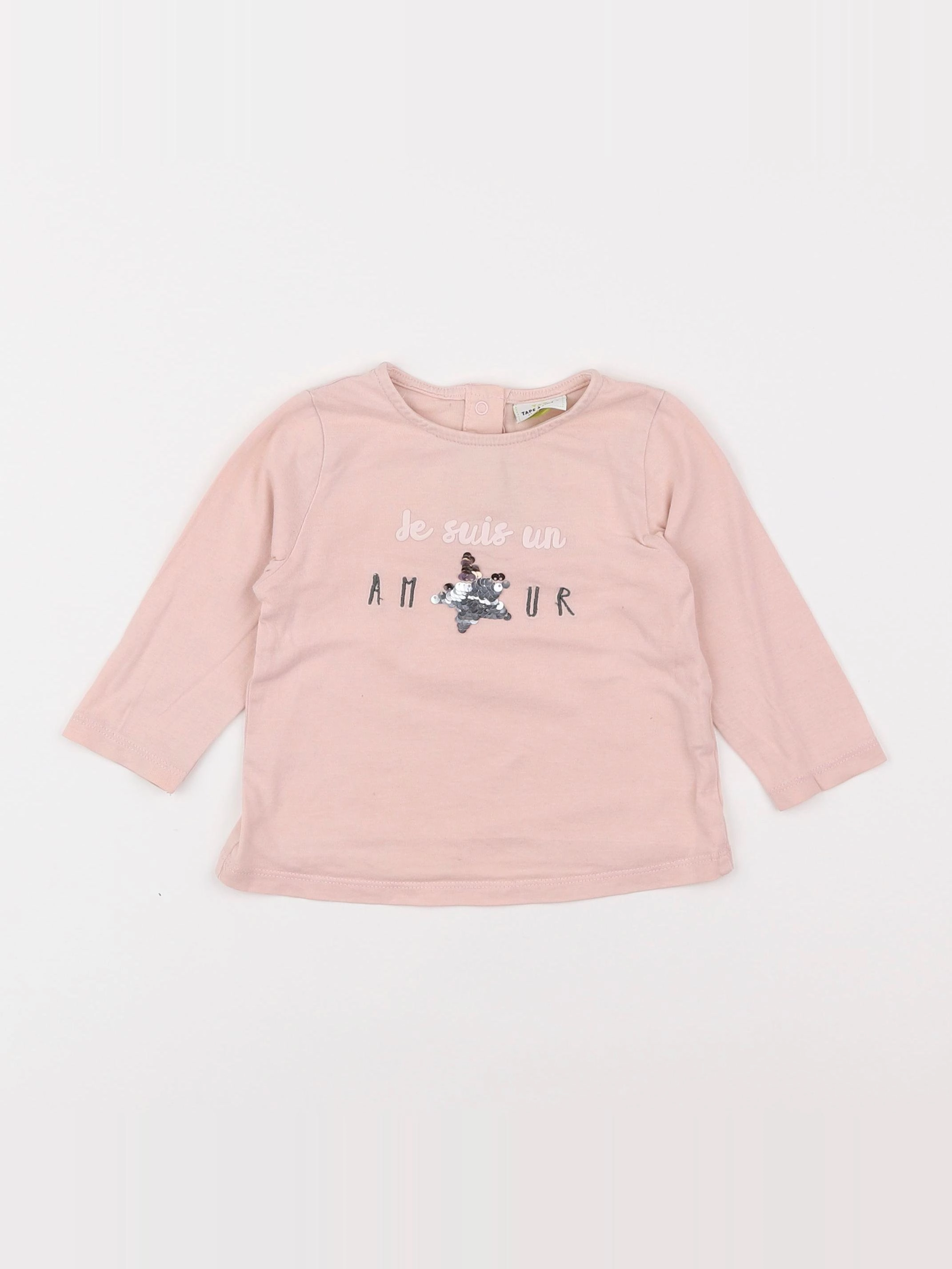 Tape à l'oeil - tee-shirt rose - 12 mois