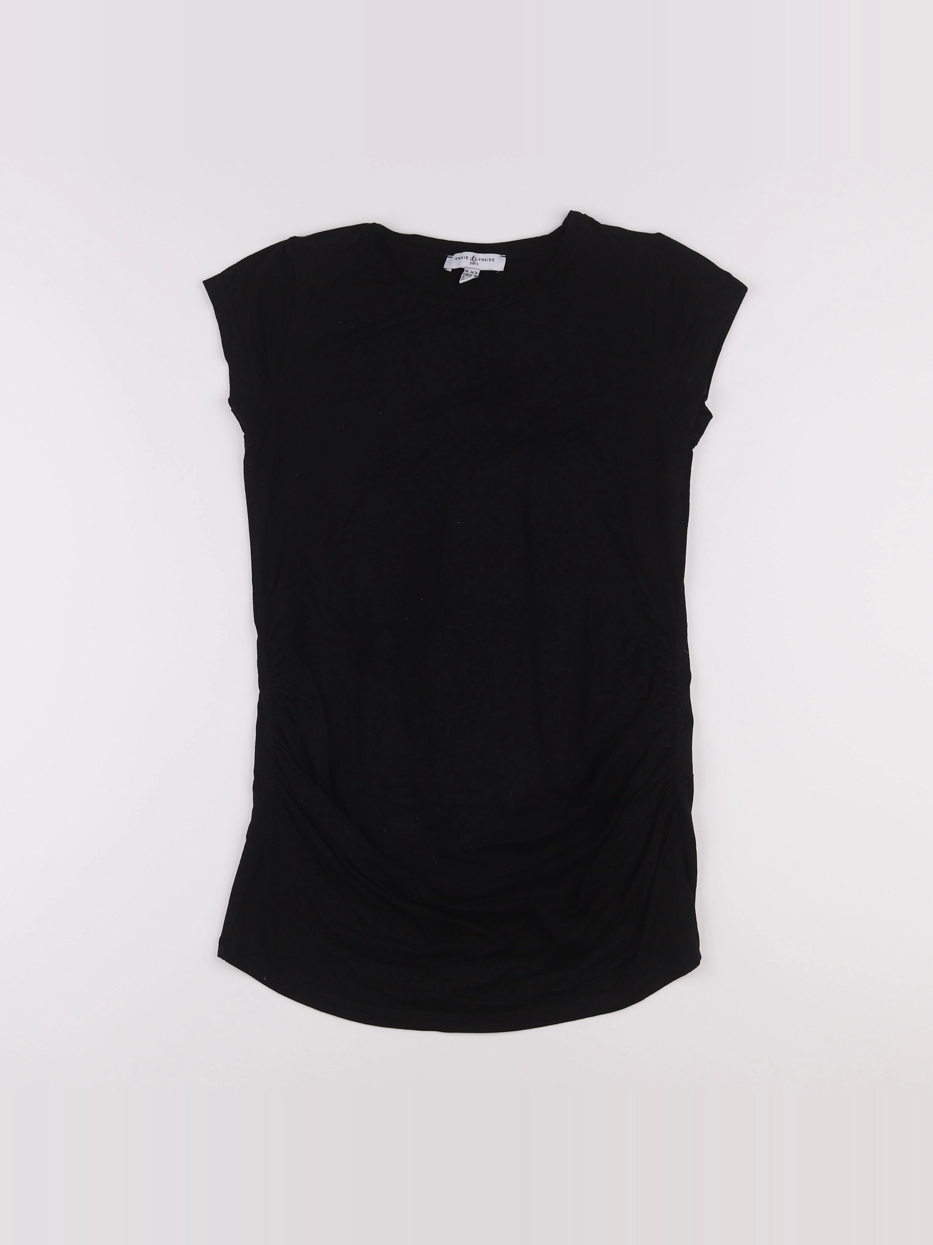 Envie de fraise - tee-shirt grossesse noir - 34 à 36