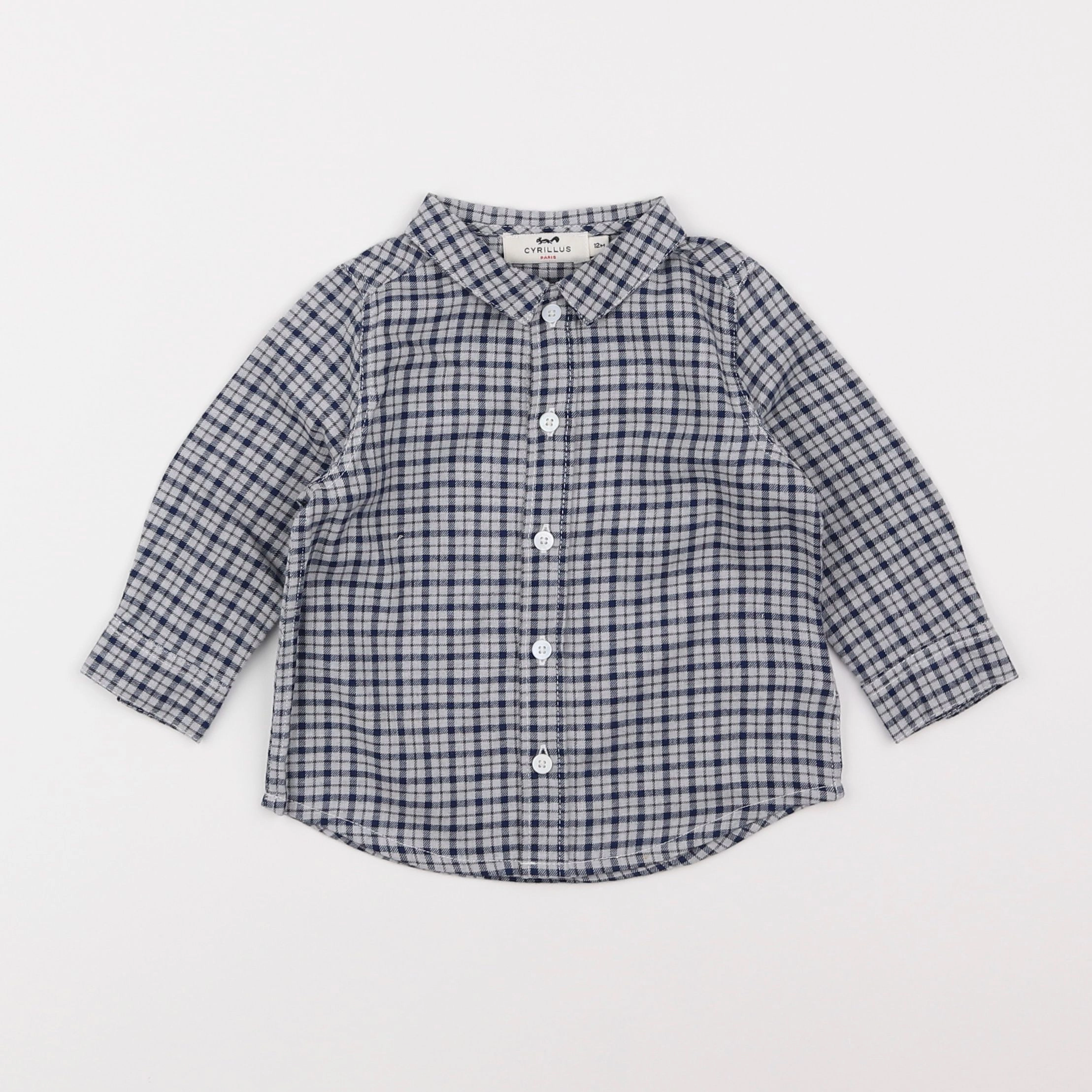 Cyrillus - chemise bleu - 12 mois