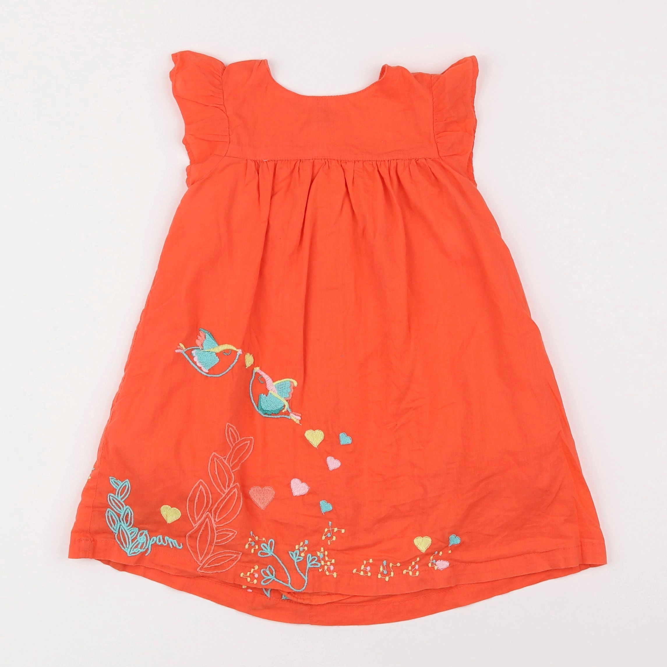 Bonton - robe orange - 18 mois