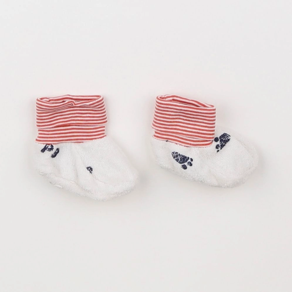 Petit Bateau - chaussons blanc - pointure 16