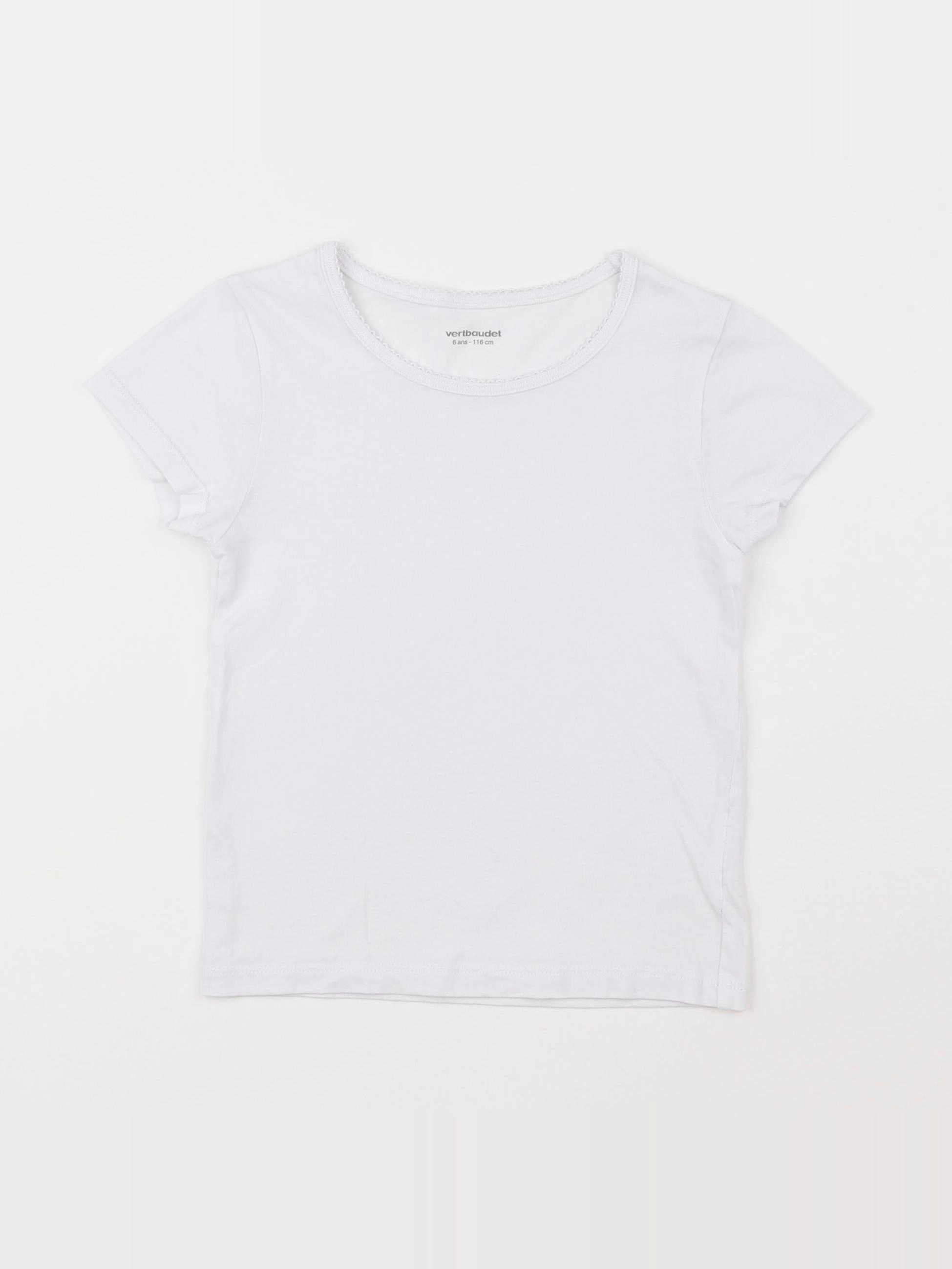 Vertbaudet - maillot de corps blanc - 6 ans