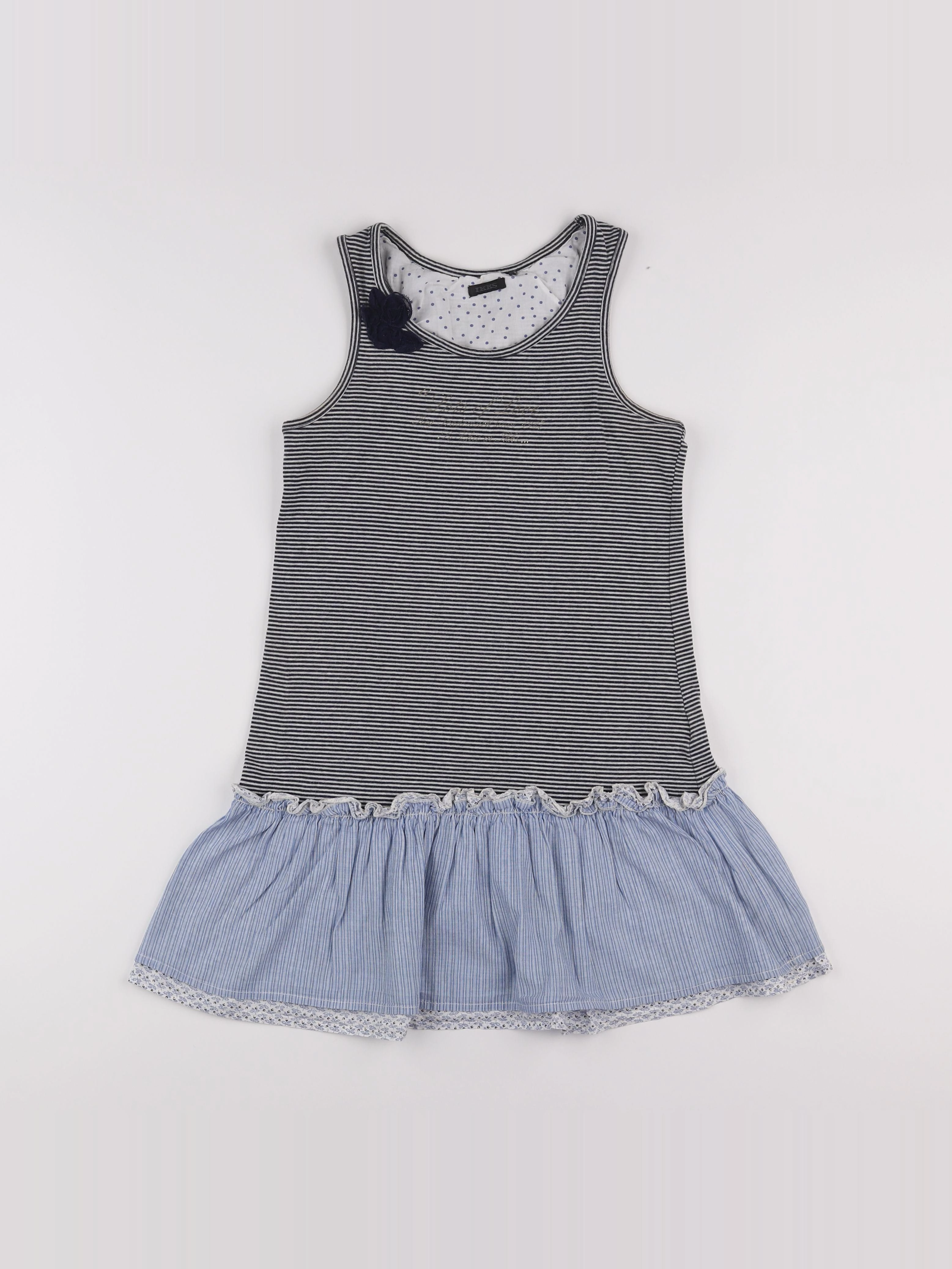 IKKS - robe bleu, blanc - 10 ans