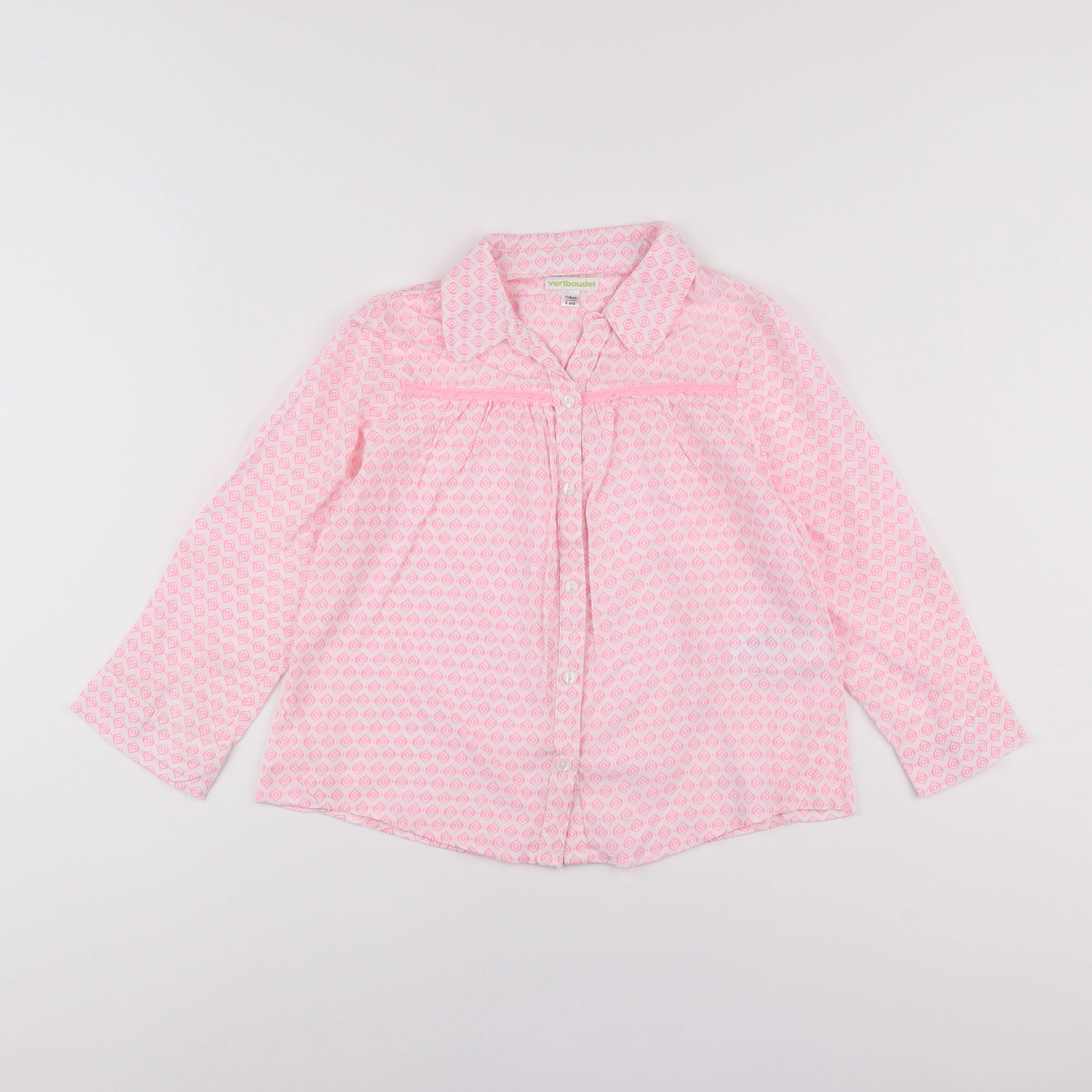 Vertbaudet - blouse rose - 6 ans