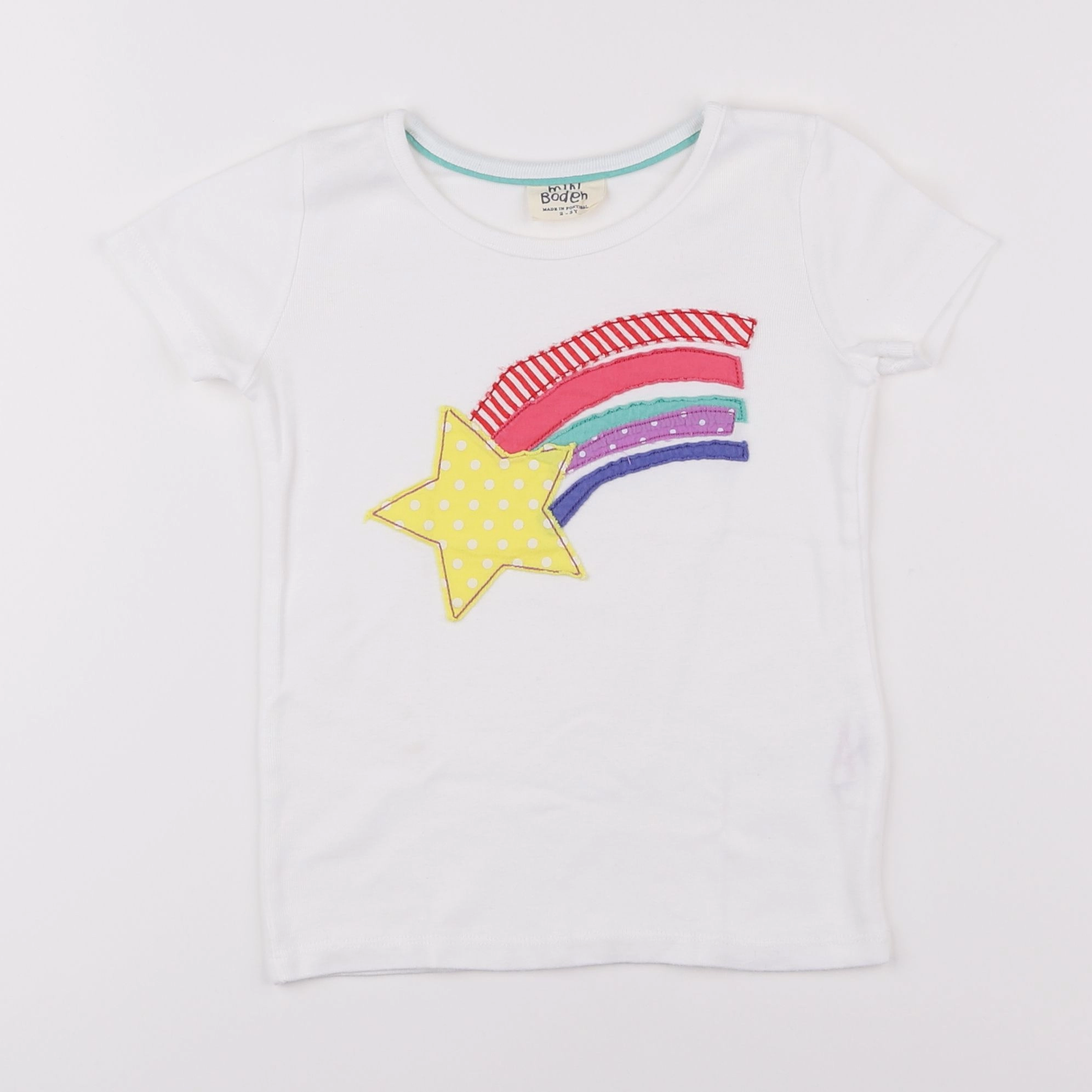 Mini Boden - tee-shirt blanc - 2/3 ans