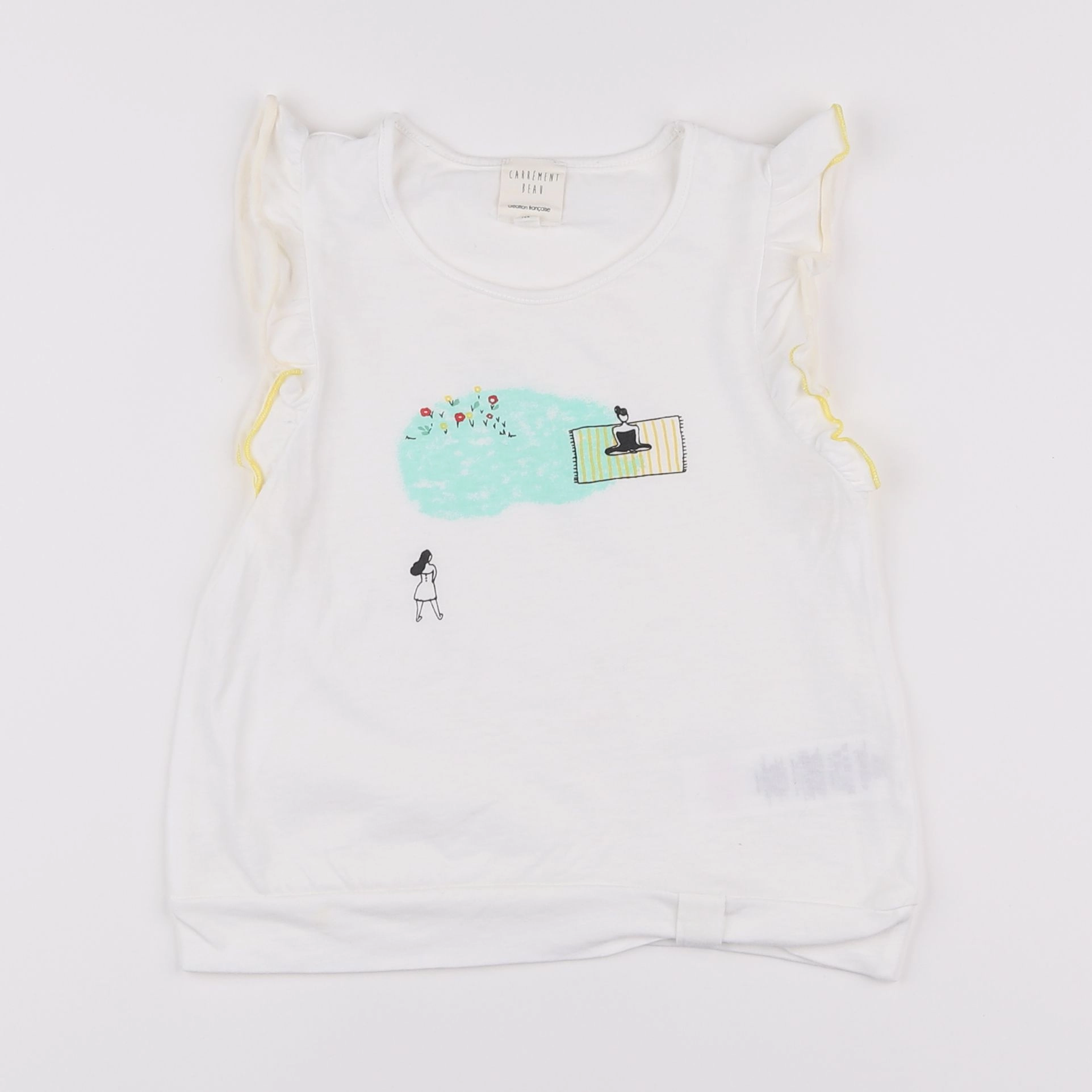 Carrément Beau - tee-shirt blanc - 5 ans