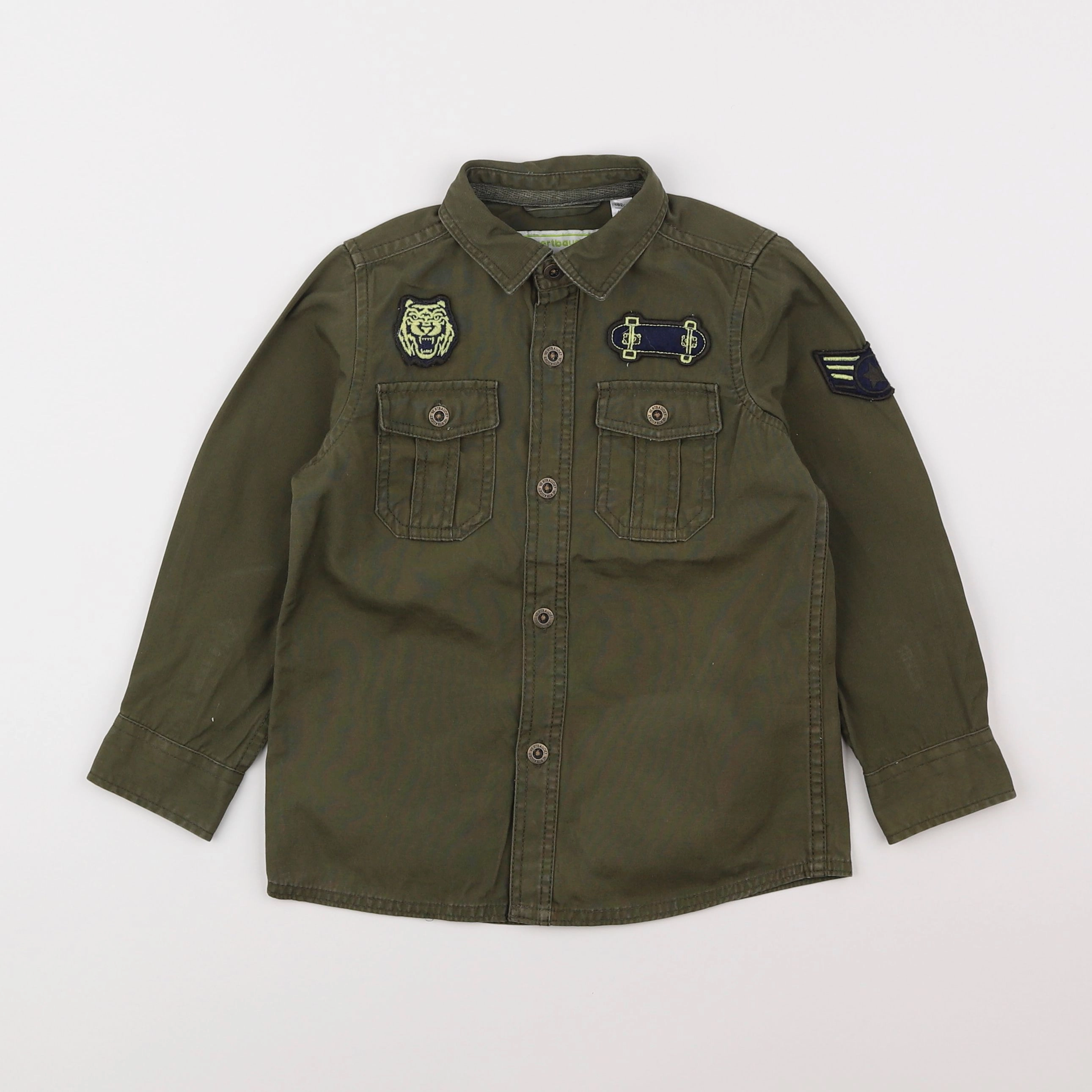 Vertbaudet - veste vert - 4 ans