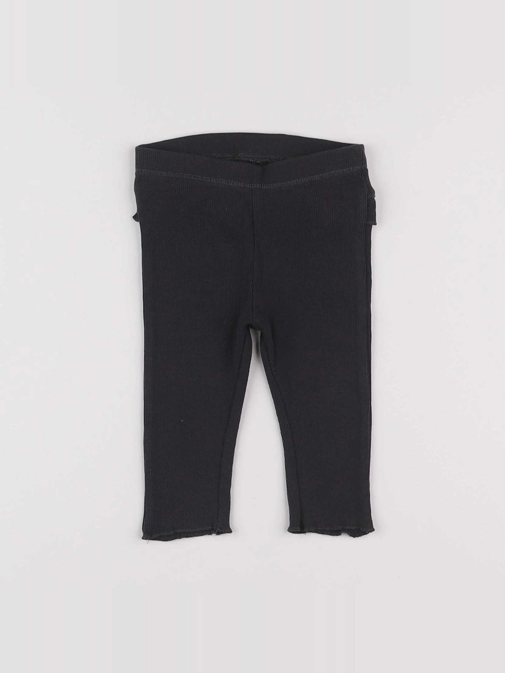 H&M - legging volants au dos gris - 3/6 mois
