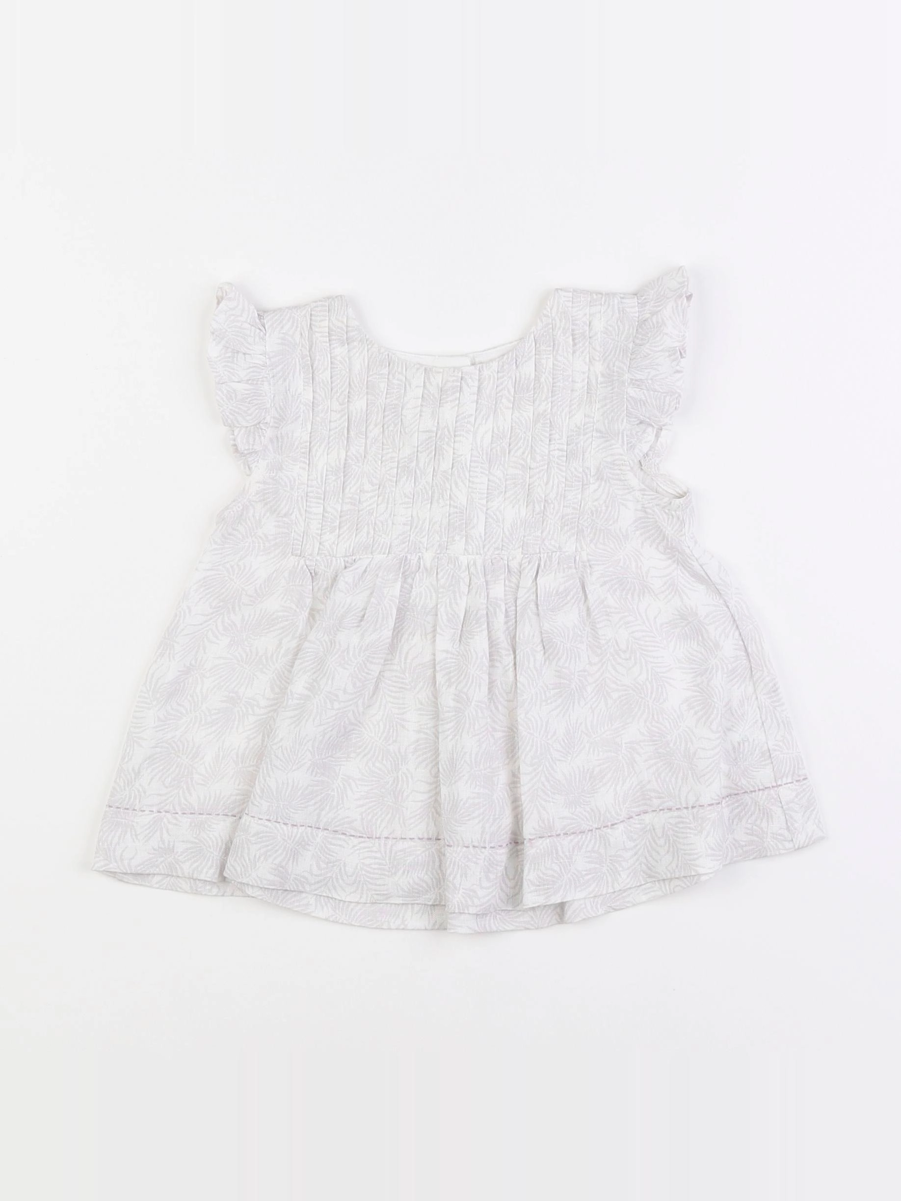 Boutchou - robe blanc, gris - 12 mois