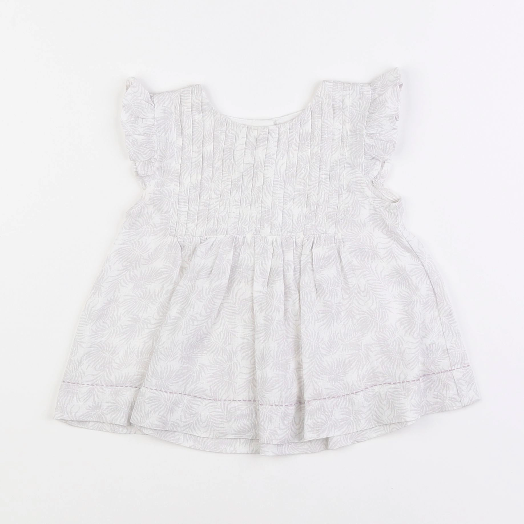 Boutchou - robe blanc, gris - 12 mois