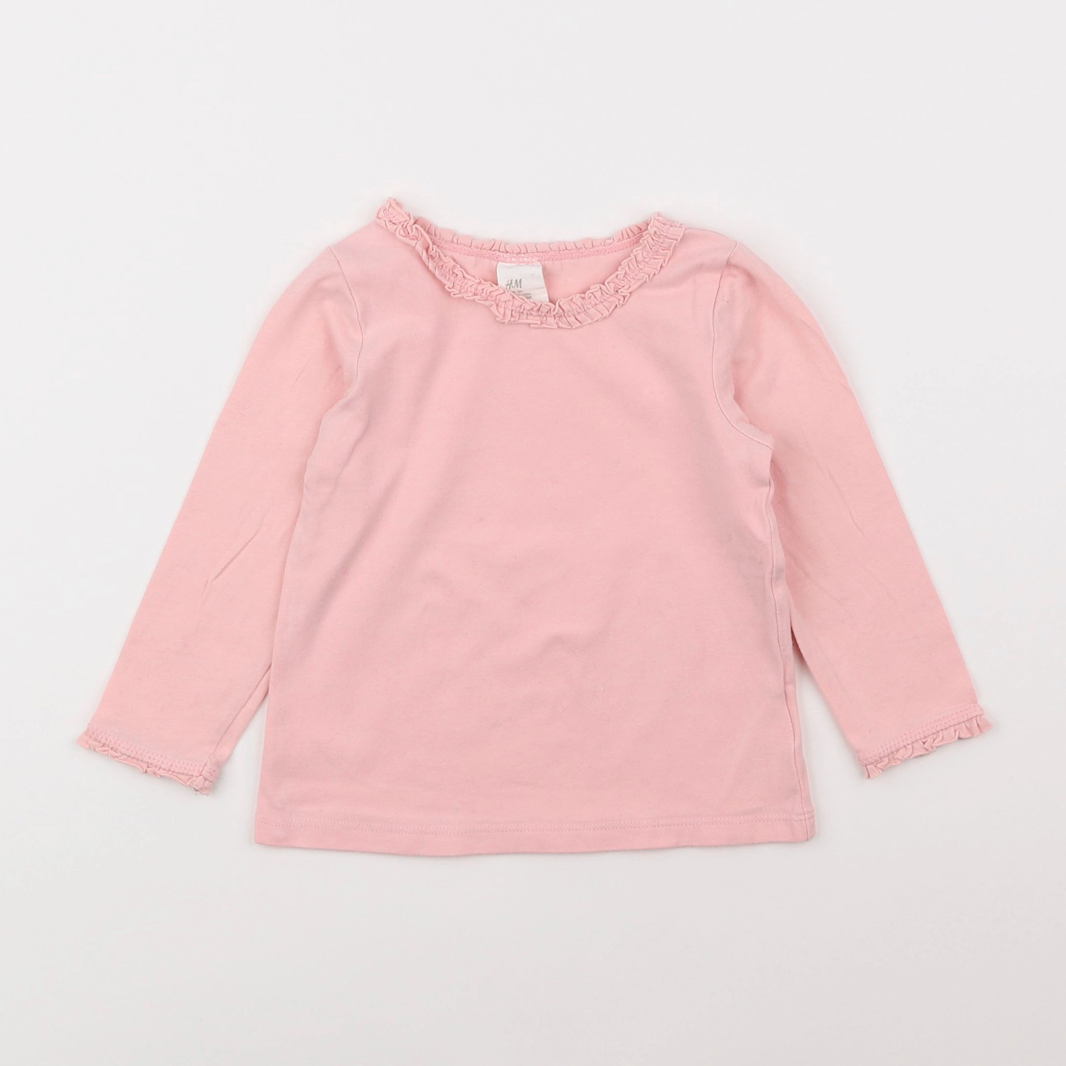 H&M - tee-shirt rose - 9/12 mois