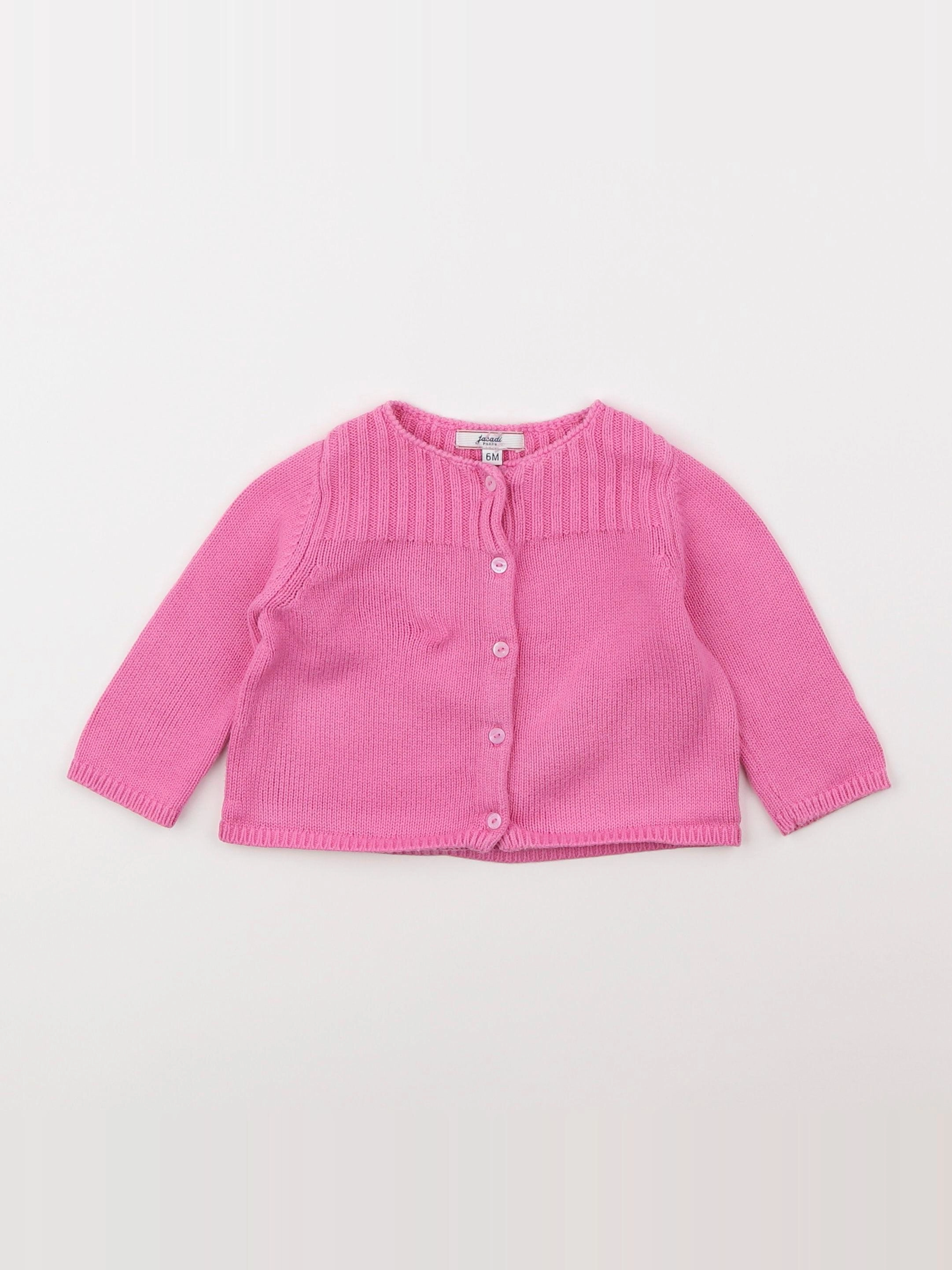 Jacadi - gilet rose - 6 mois