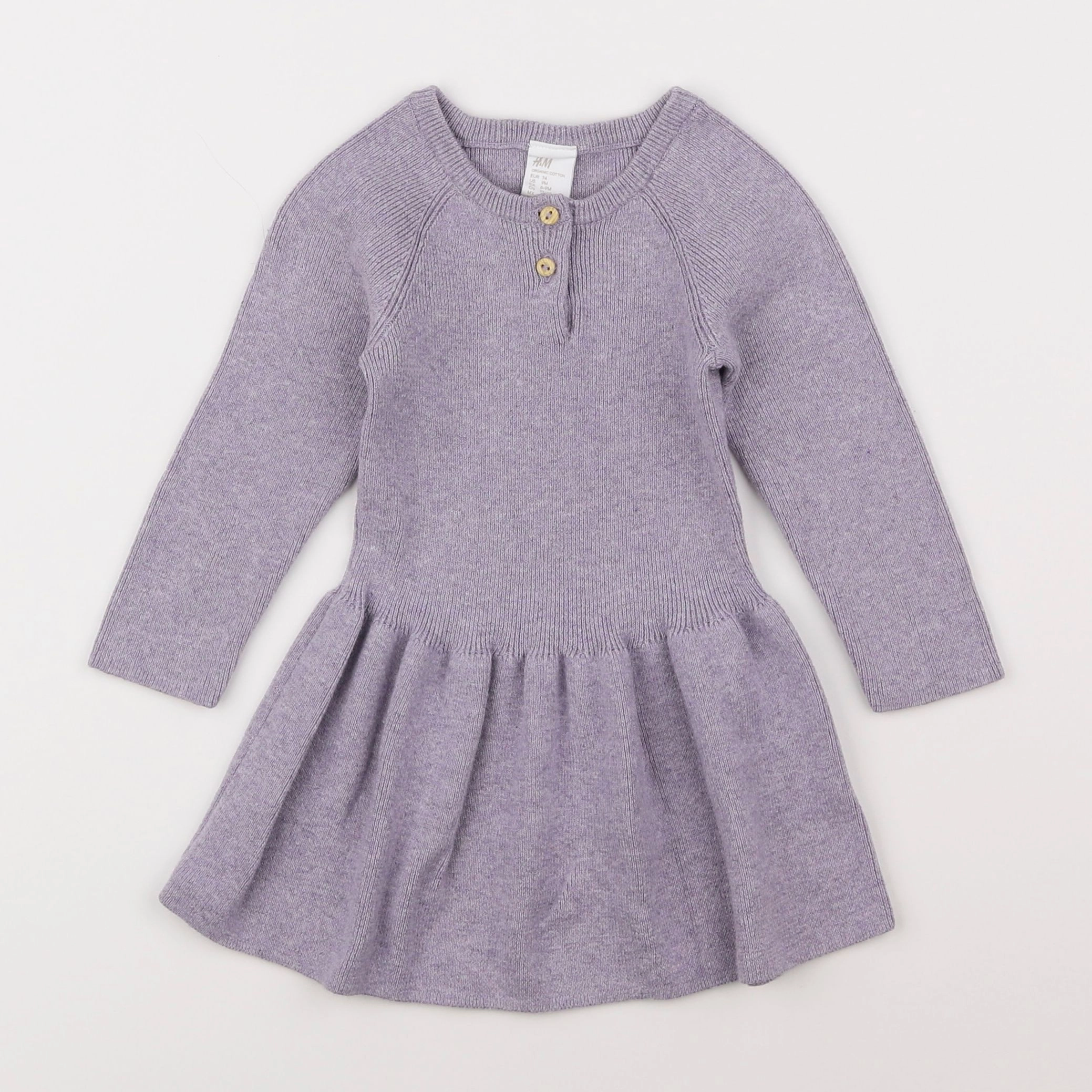 H&M - robe violet - 6/9 mois